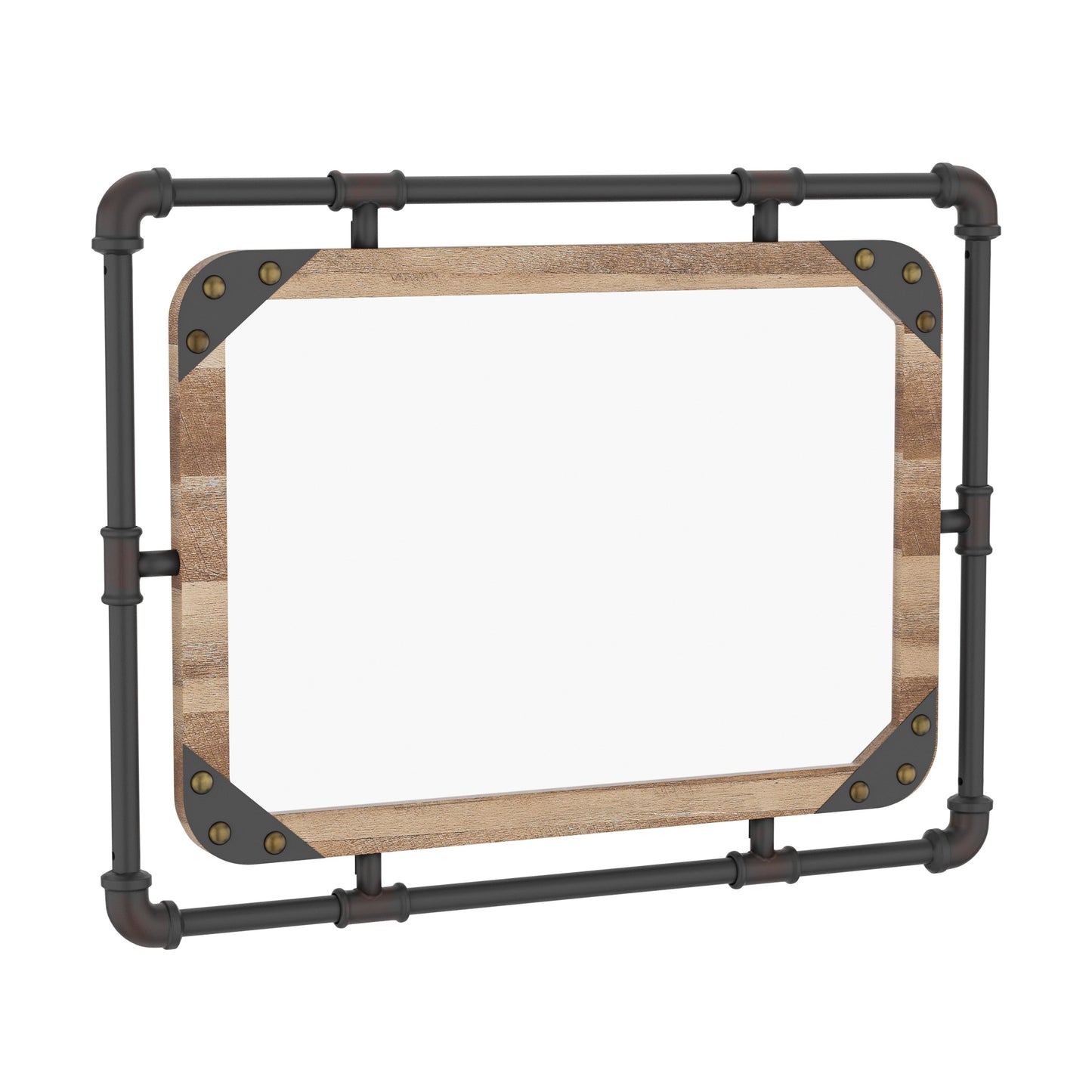 Miroir mural métallique flottant Revo Industrial de 78 cm (31 pouces) de Furniture of America