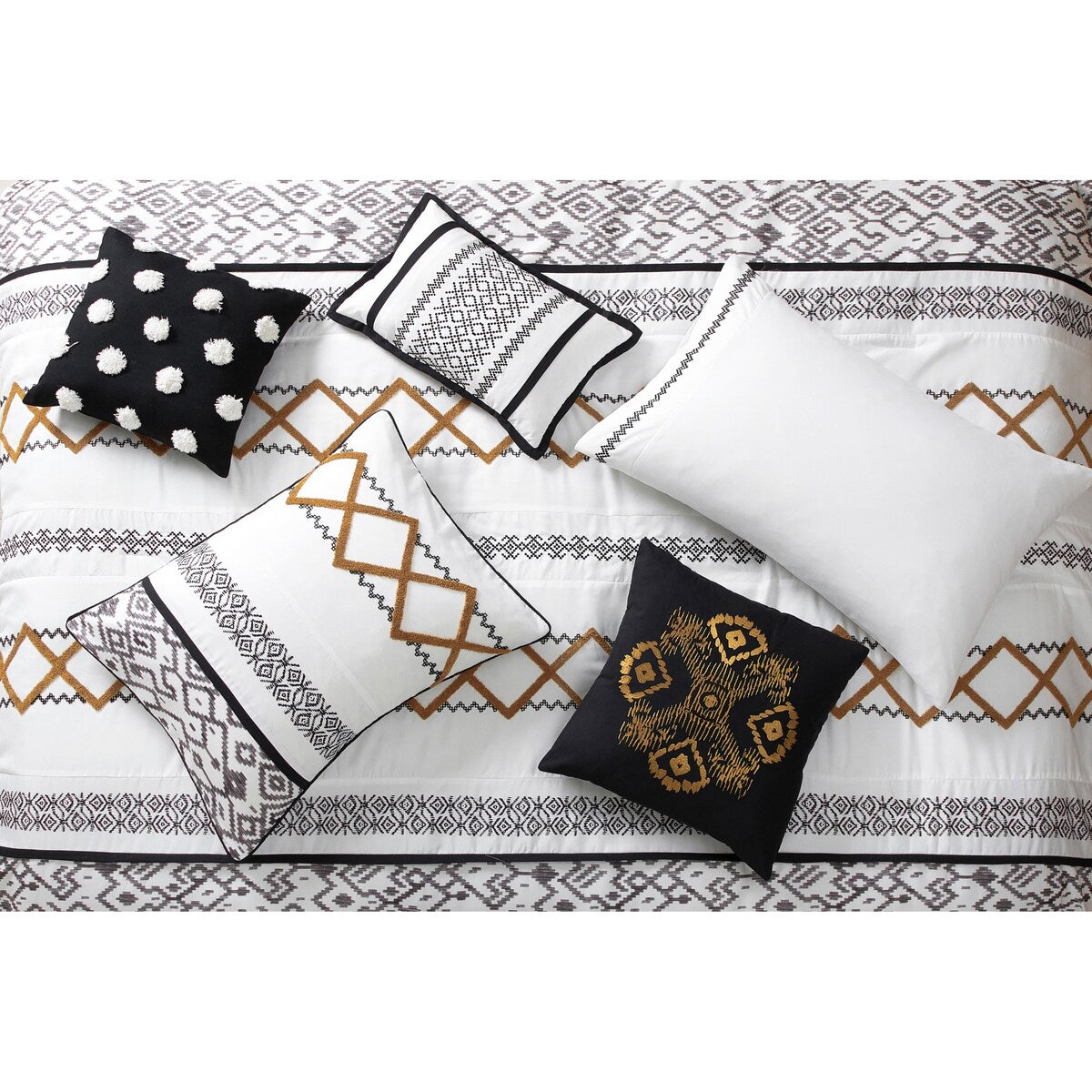 Ensemble de Couette Nanshing Trina 15 Pièces Brodé Bohème