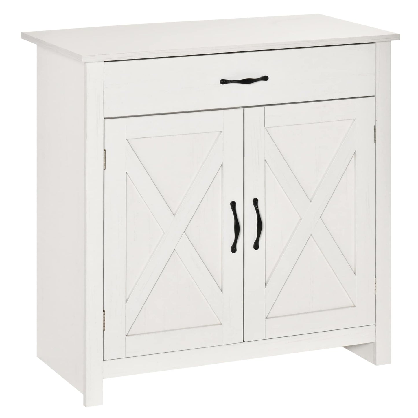 Buffet HOMCOM style porte de grange de ferme, 32 pouces, meuble de rangement, bar à café pour salon ou entrée