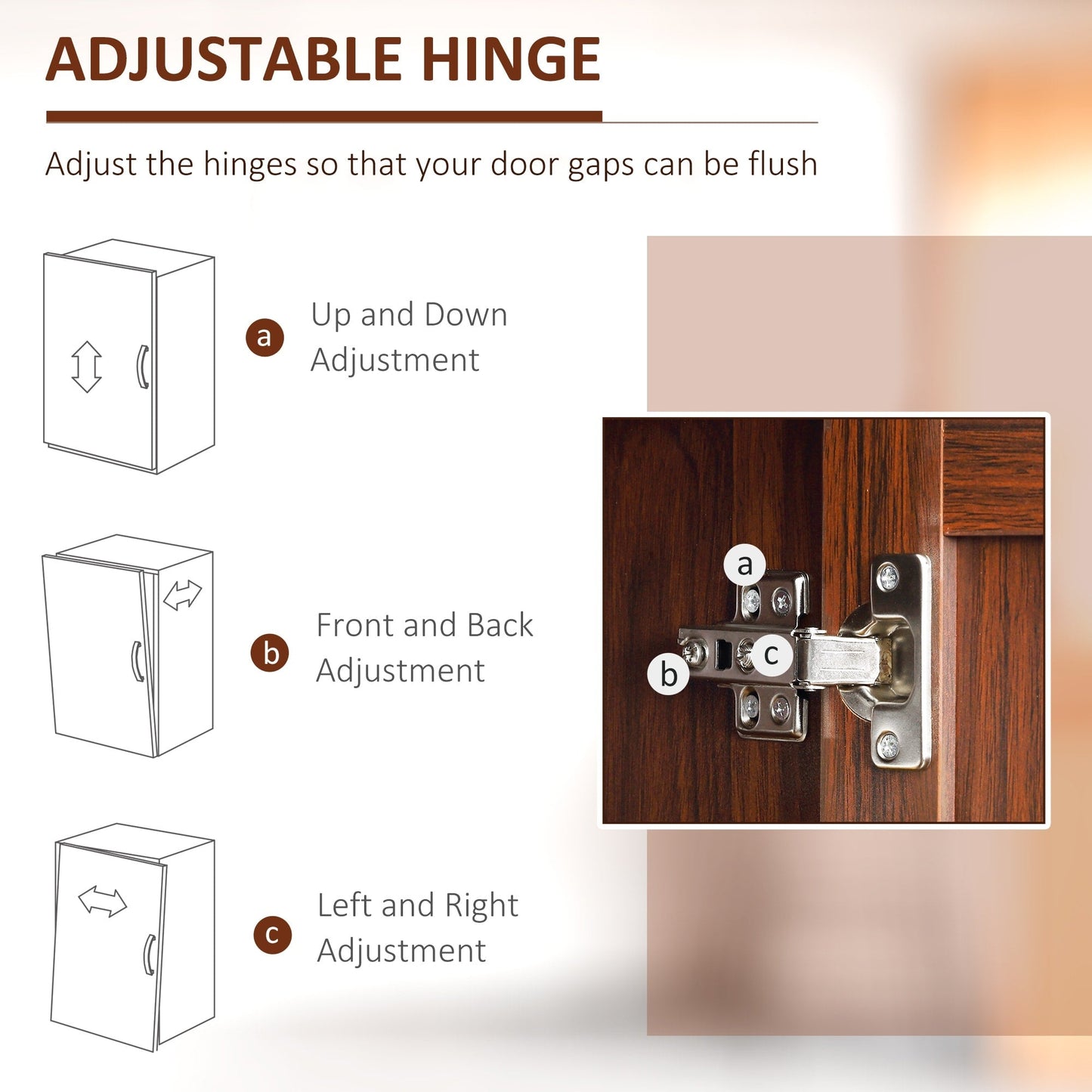 HOMCOM Étagère de rangement pour cuisine, armoire de rangement à 2 portes avec 5 niveaux de rangement et 2 étagères réglables pour salle à manger (63 pouces)
