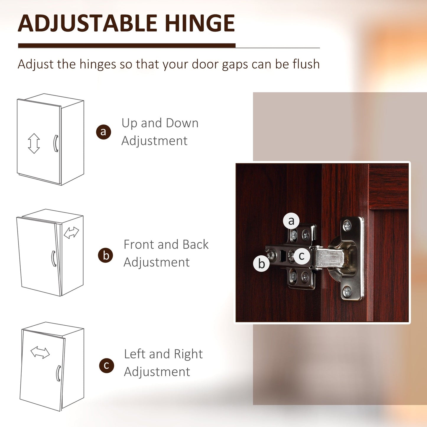 HOMCOM Étagère de rangement pour cuisine, armoire de rangement à 2 portes avec 5 niveaux de rangement et 2 étagères réglables pour salle à manger (63 pouces)