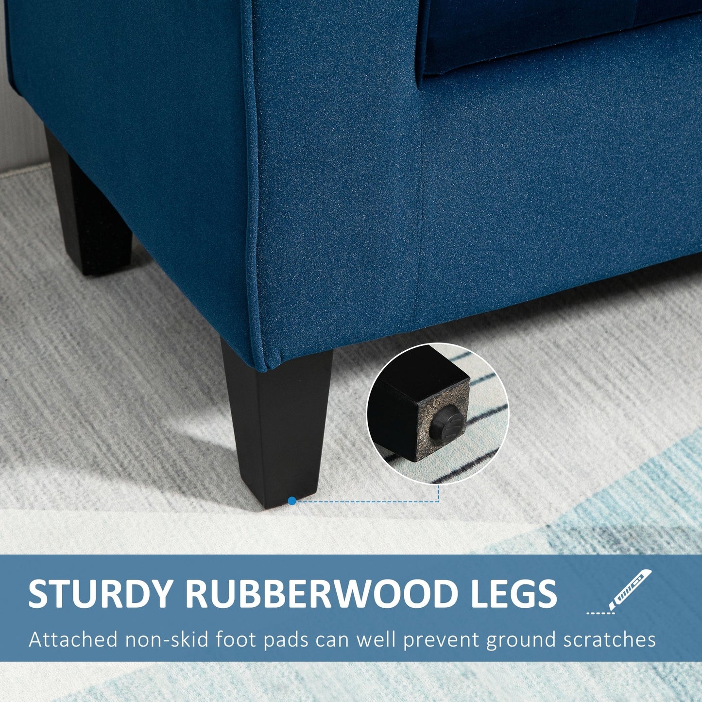 HOMCOM Tabouret Ottoman de Rangement à Boutons Capitonnés, Banc de Lit Tapissé avec Accoudoirs Rouglissés pour Chambre à Coucher, Salon ou Couloir
