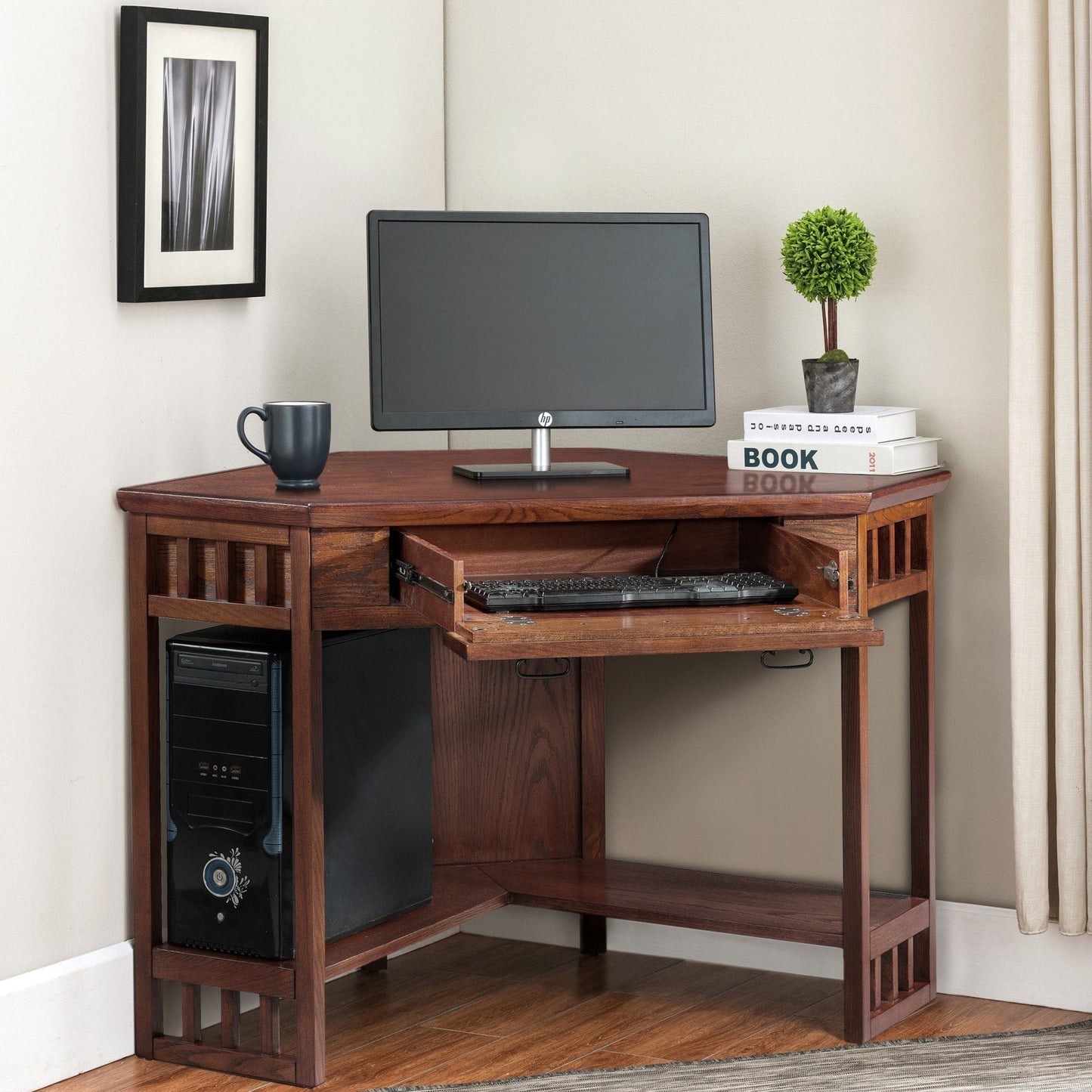 Bureau d'écriture d'angle Mission de Leick Home
