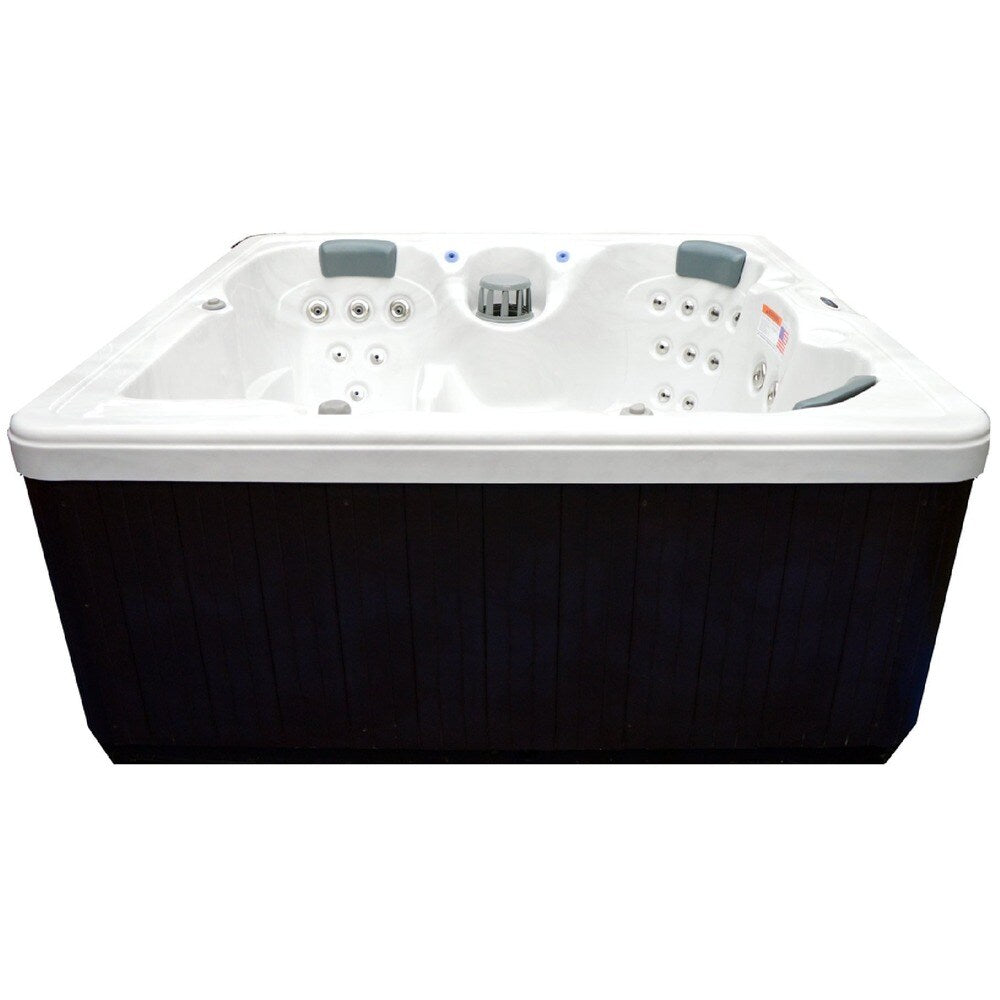 Spa pour la maison et le jardin, 5 places, 51 jets, avec jets en acier inoxydable et ozonisation - 80x80x34