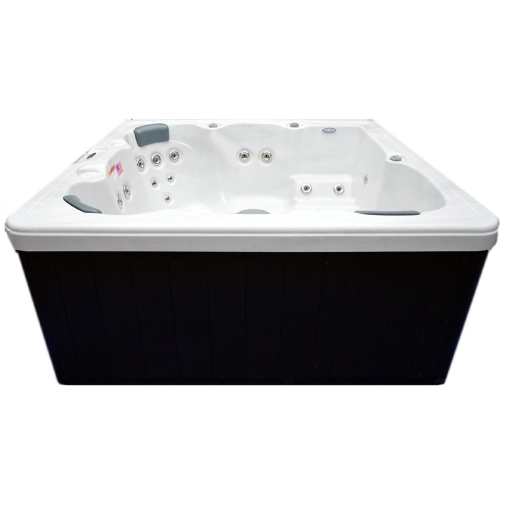 Spa pour la maison et le jardin, 5 places, 51 jets, avec jets en acier inoxydable et ozonisation - 80x80x34