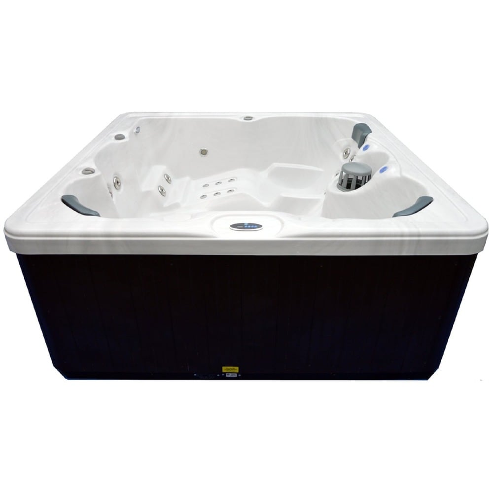 Spa pour la maison et le jardin, 5 places, 51 jets, avec jets en acier inoxydable et ozonisation - 80x80x34