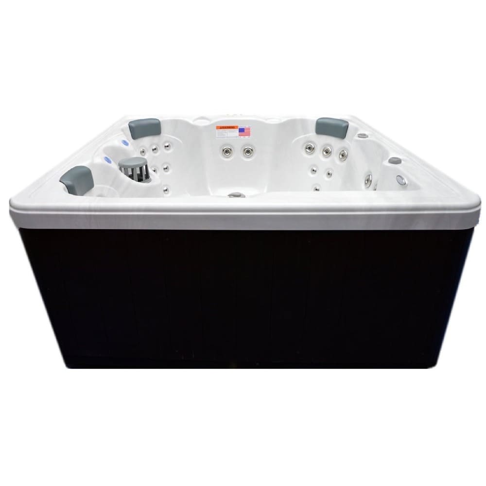 Spa pour la maison et le jardin, 5 places, 51 jets, avec jets en acier inoxydable et ozonisation - 80x80x34