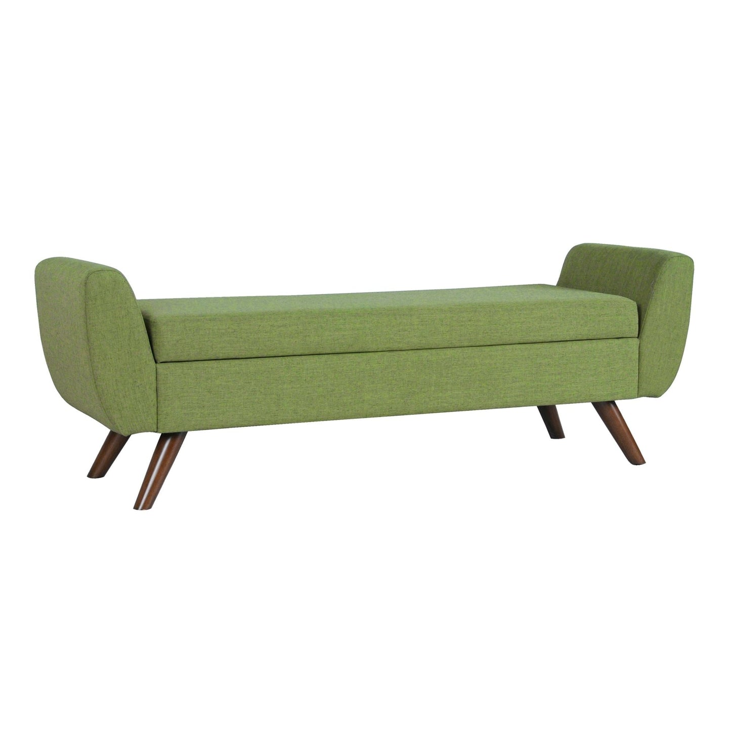 HomePop Banc de rangement moderne en sherpa avec pieds en bois