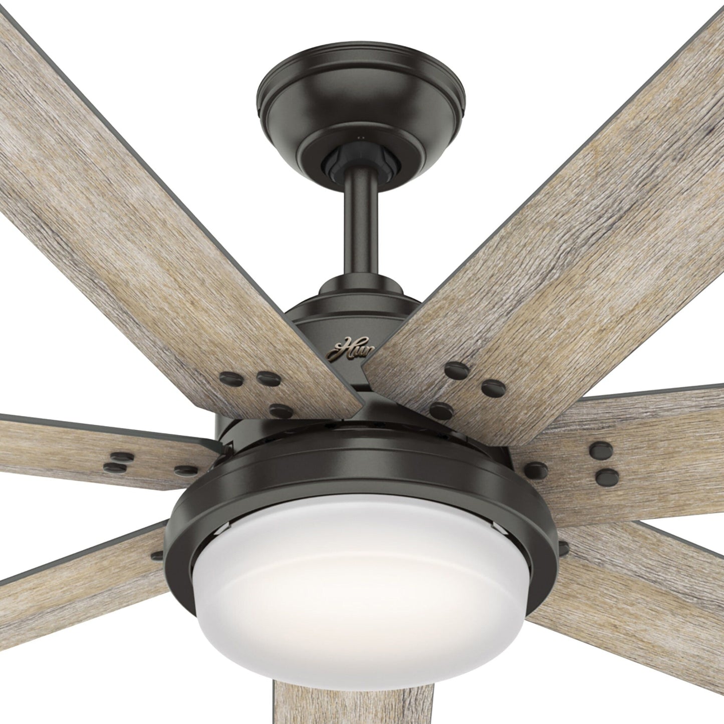Ventilateur de plafond Hunter WiFi Whittington avec éclairage LED, télécommande - Style moulin à vent - Industriel, ferme, rustique - VENTILATEUR INTELLIGENT !