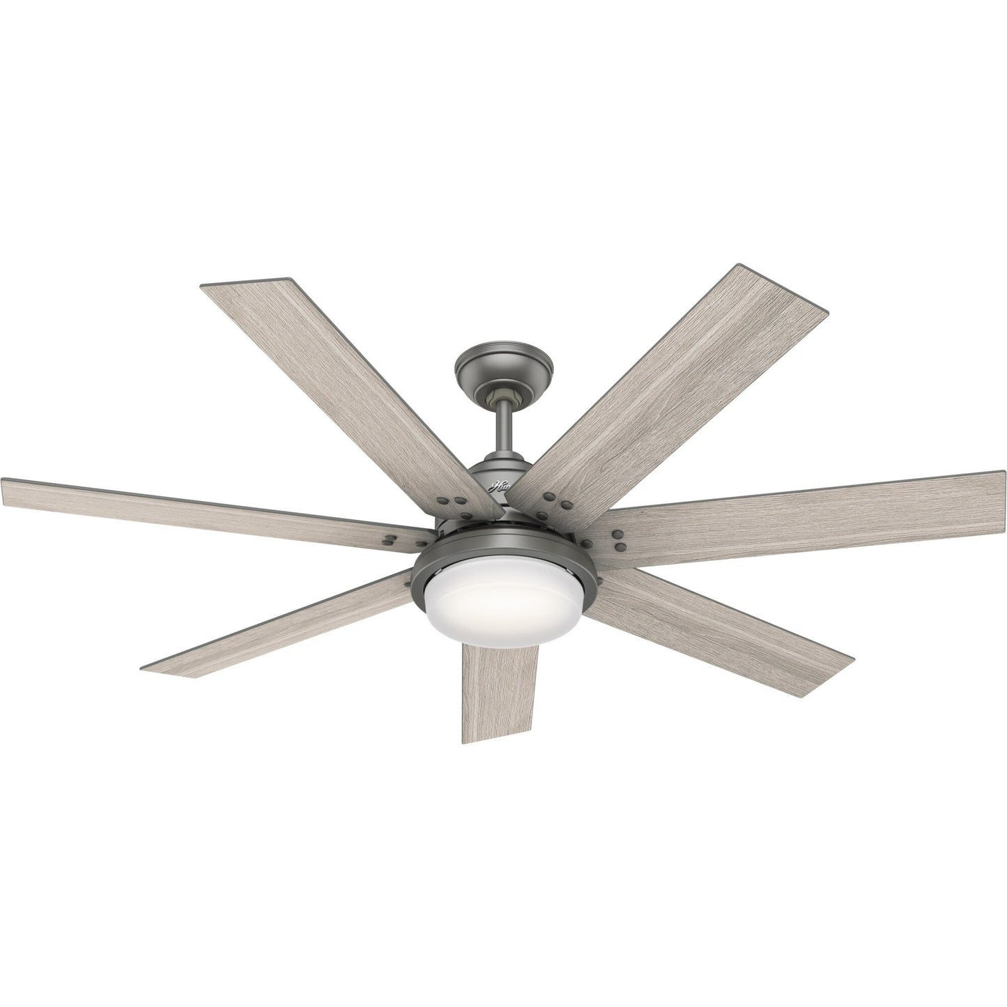 Ventilateur de plafond Hunter WiFi Whittington avec éclairage LED, télécommande - Style moulin à vent - Industriel, ferme, rustique - VENTILATEUR INTELLIGENT !