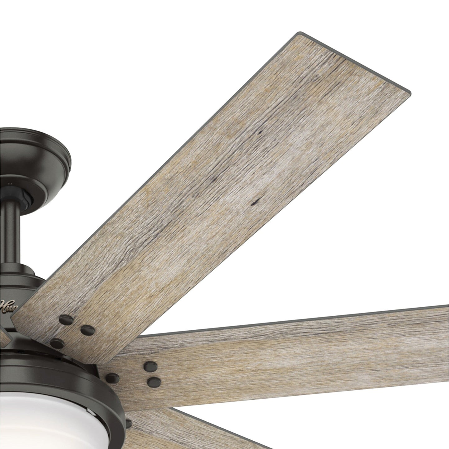 Ventilateur de plafond Hunter WiFi Whittington avec éclairage LED, télécommande - Style moulin à vent - Industriel, ferme, rustique - VENTILATEUR INTELLIGENT !