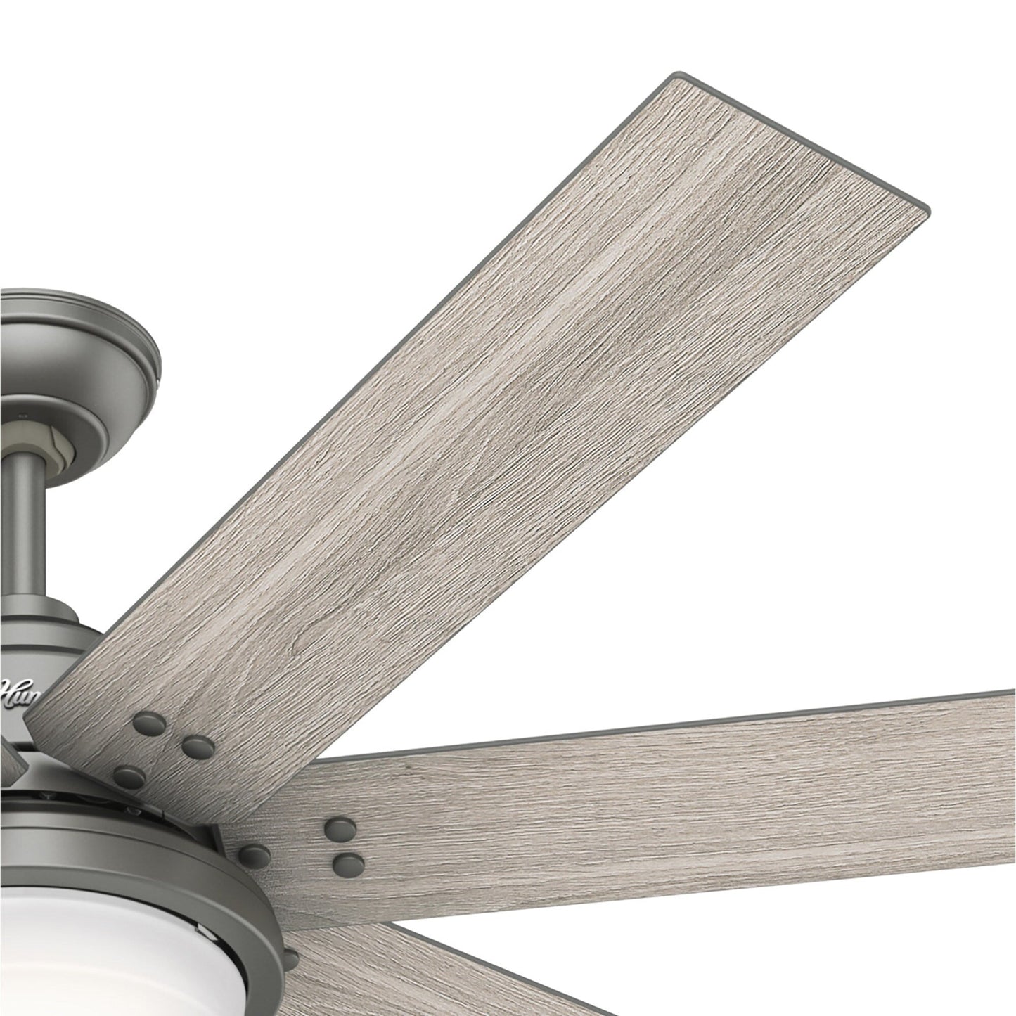 Ventilateur de plafond Hunter WiFi Whittington avec éclairage LED, télécommande - Style moulin à vent - Industriel, ferme, rustique - VENTILATEUR INTELLIGENT !
