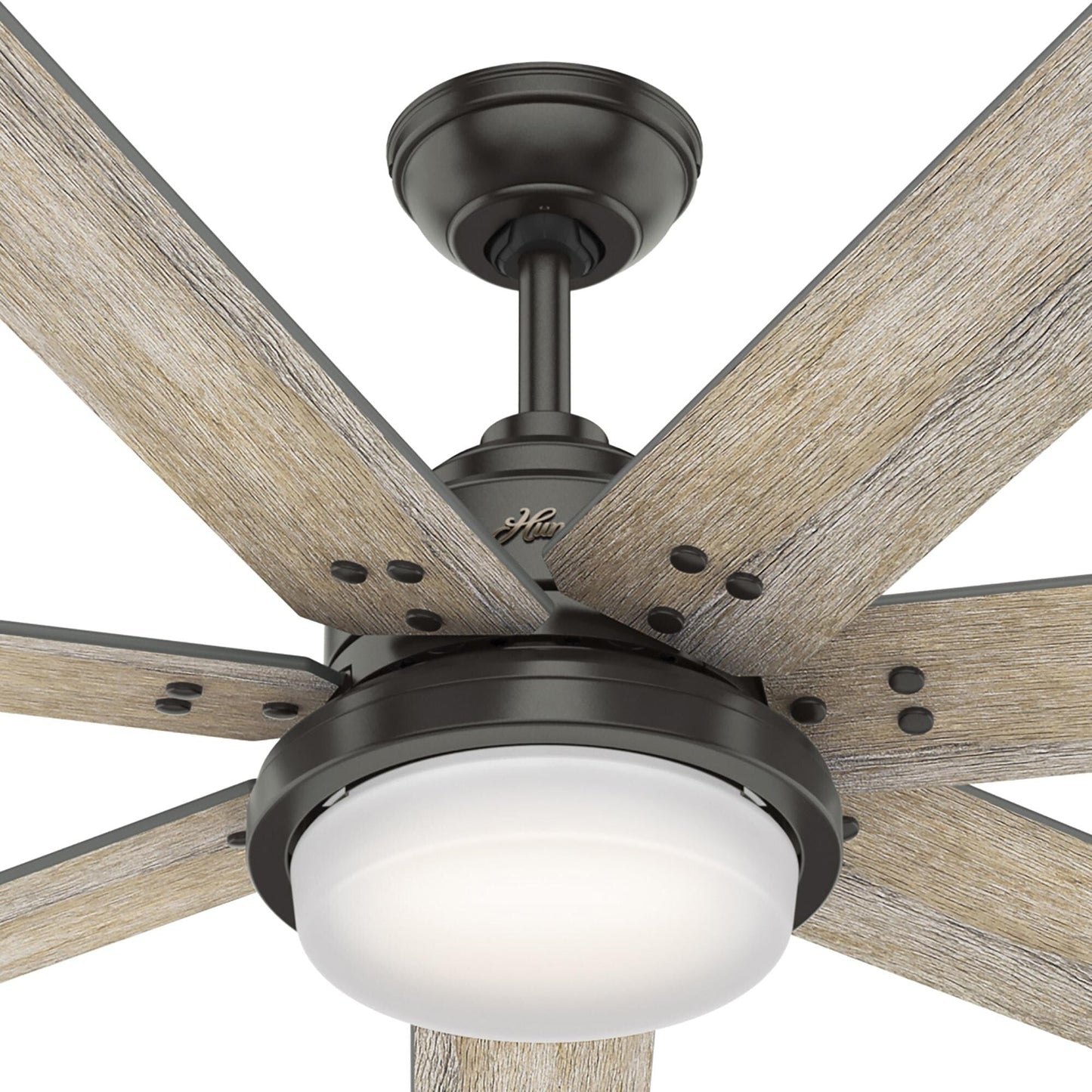 Ventilateur de plafond Hunter WiFi Whittington avec éclairage LED, télécommande - Style moulin à vent - Industriel, ferme, rustique - VENTILATEUR INTELLIGENT !