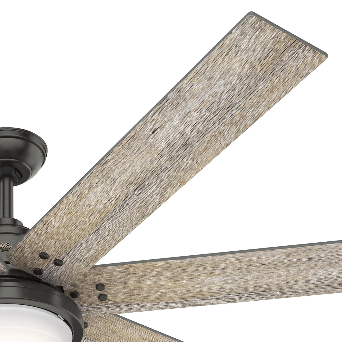 Ventilateur de plafond Hunter WiFi Whittington avec éclairage LED, télécommande - Style moulin à vent - Industriel, ferme, rustique - VENTILATEUR INTELLIGENT !