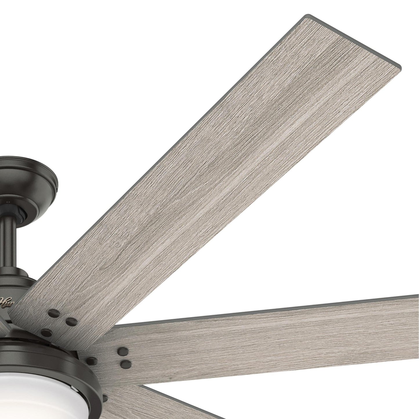 Ventilateur de plafond Hunter WiFi Whittington avec éclairage LED, télécommande - Style moulin à vent - Industriel, ferme, rustique - VENTILATEUR INTELLIGENT !