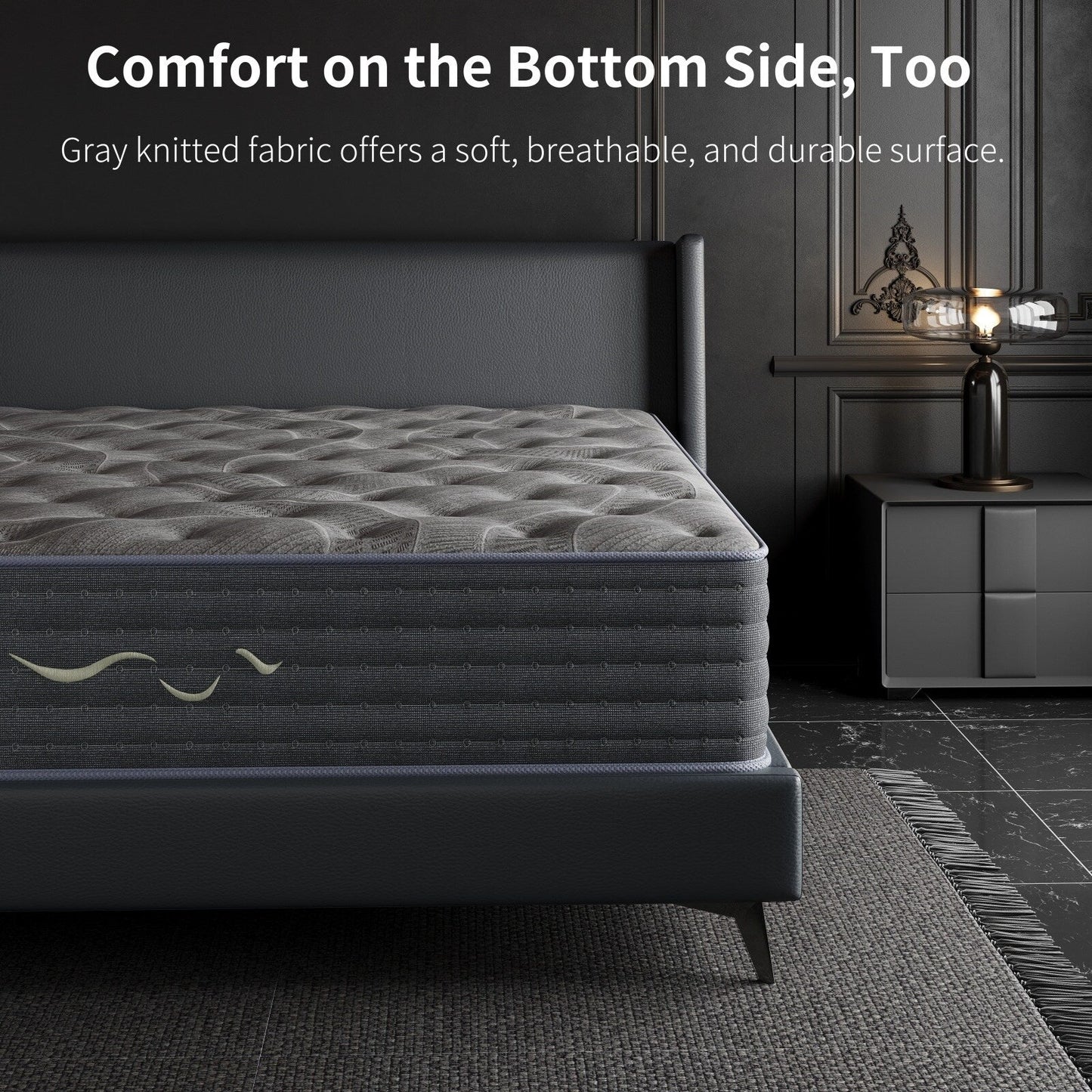 Matelas hybride double face luxueux SweDrea de 35,5 cm (14 po) – Fermeté moyenne/ferme avec les certifications CertiPUR-US, SGS et OEKO-TEX