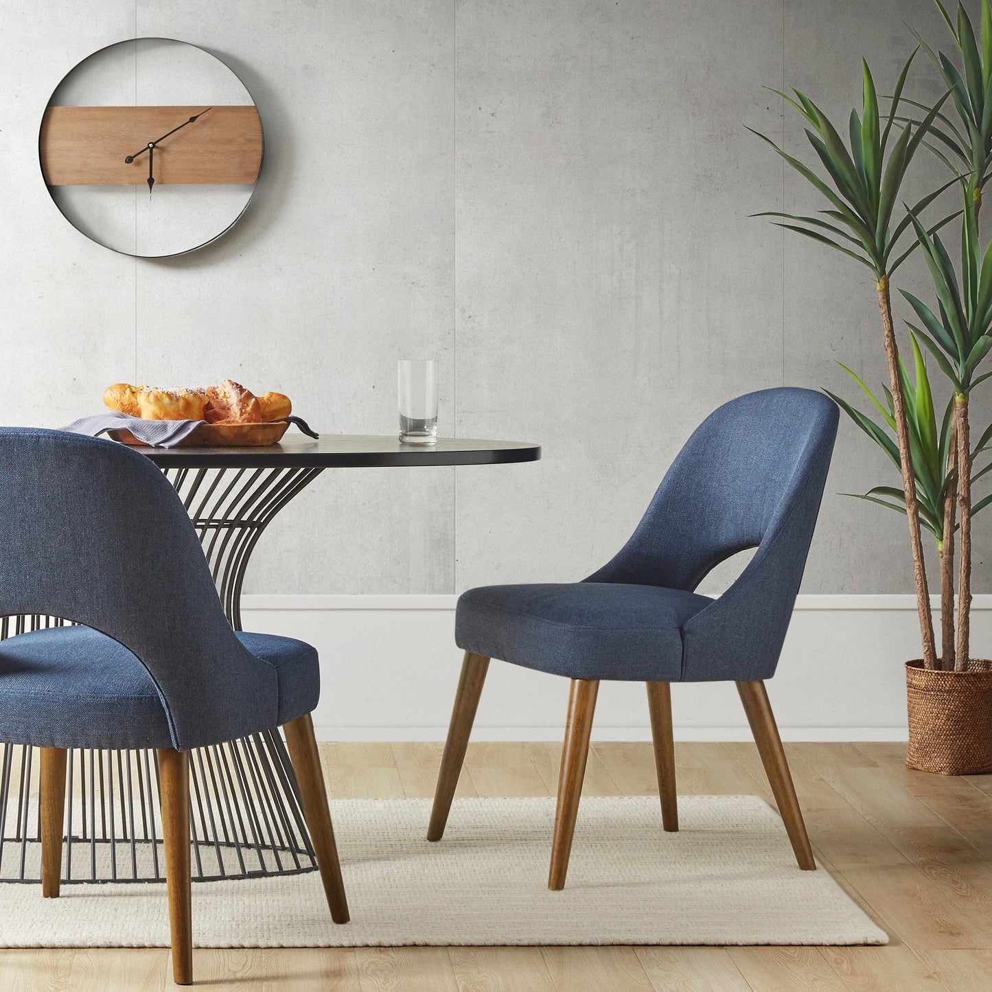 INK IVY Nola Chaises de salle à manger rembourrées avec dossier ajouré (lot de 2)