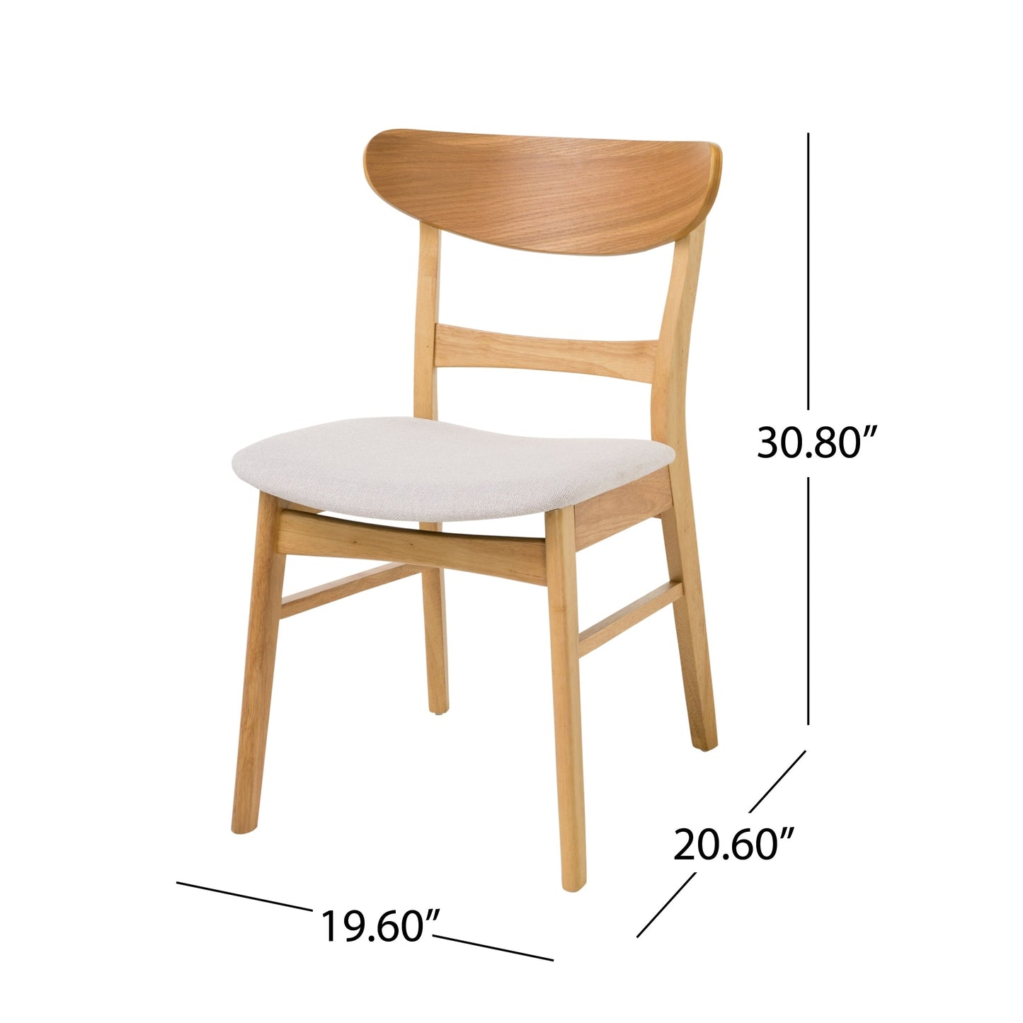 Chaises de salle à manger Idalia, style moderne du milieu du siècle (lot de 4) par Christopher Knight Home