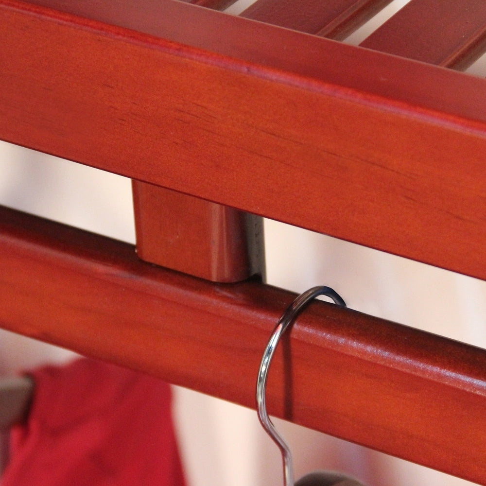 John Louis Home Système de dressing simple en bois massif, couleur acajou rouge