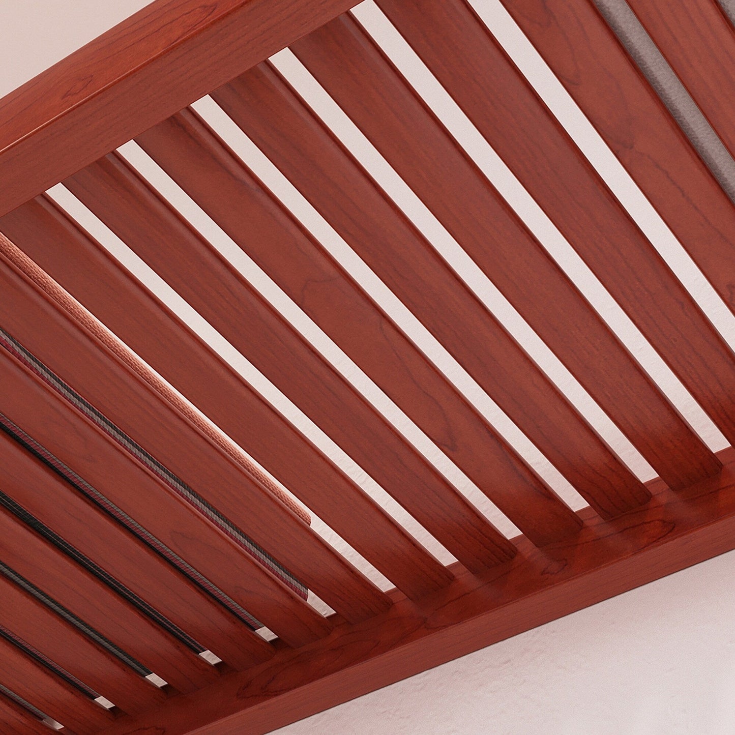 John Louis Home Système de dressing simple en bois massif, couleur acajou rouge