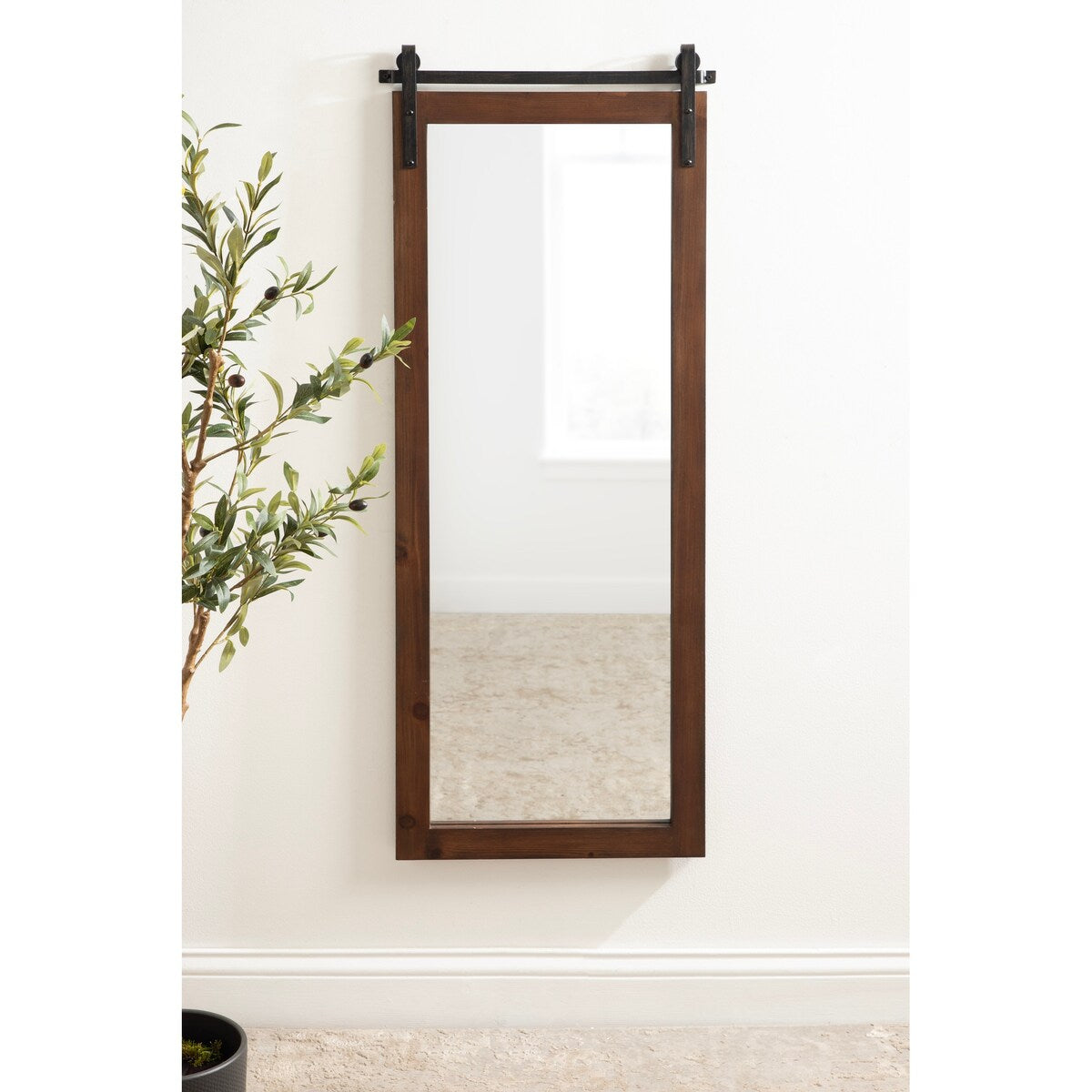 Kate and Laurel Cates Miroir mural rectangulaire rustique
