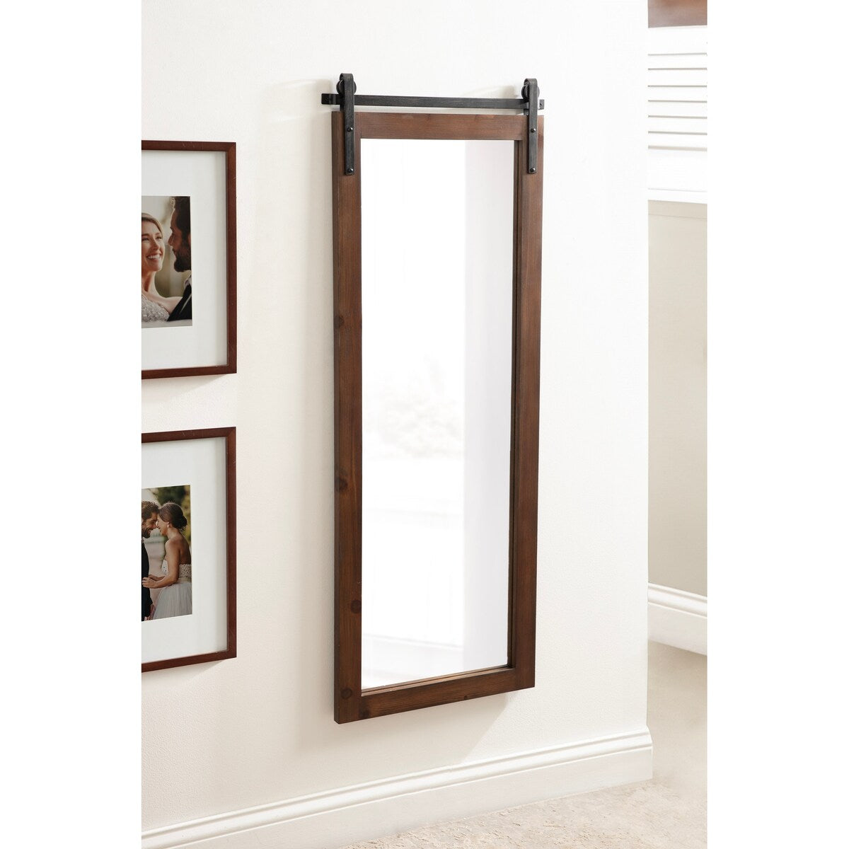 Kate and Laurel Cates Miroir mural rectangulaire rustique