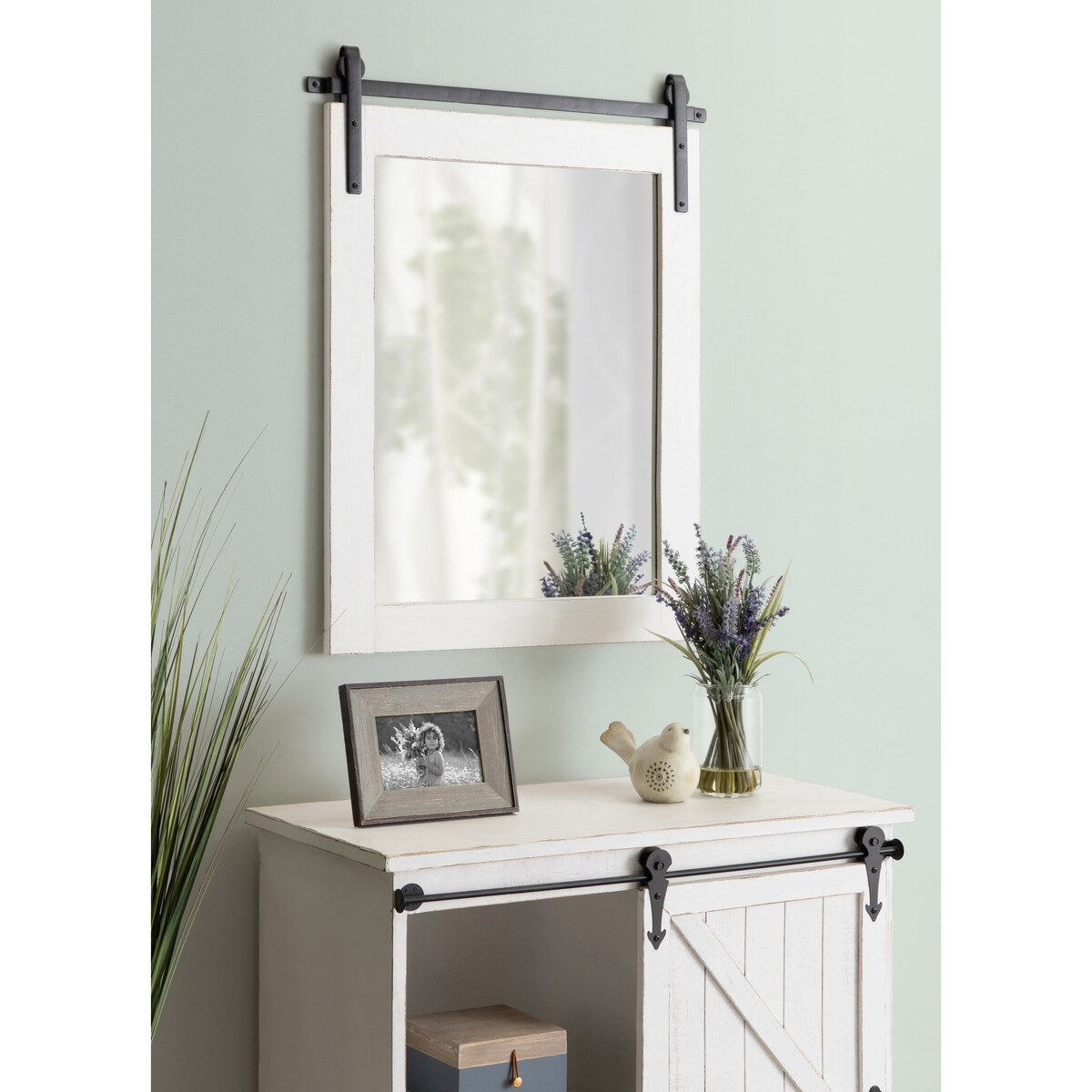 Kate and Laurel Cates Miroir mural rectangulaire rustique