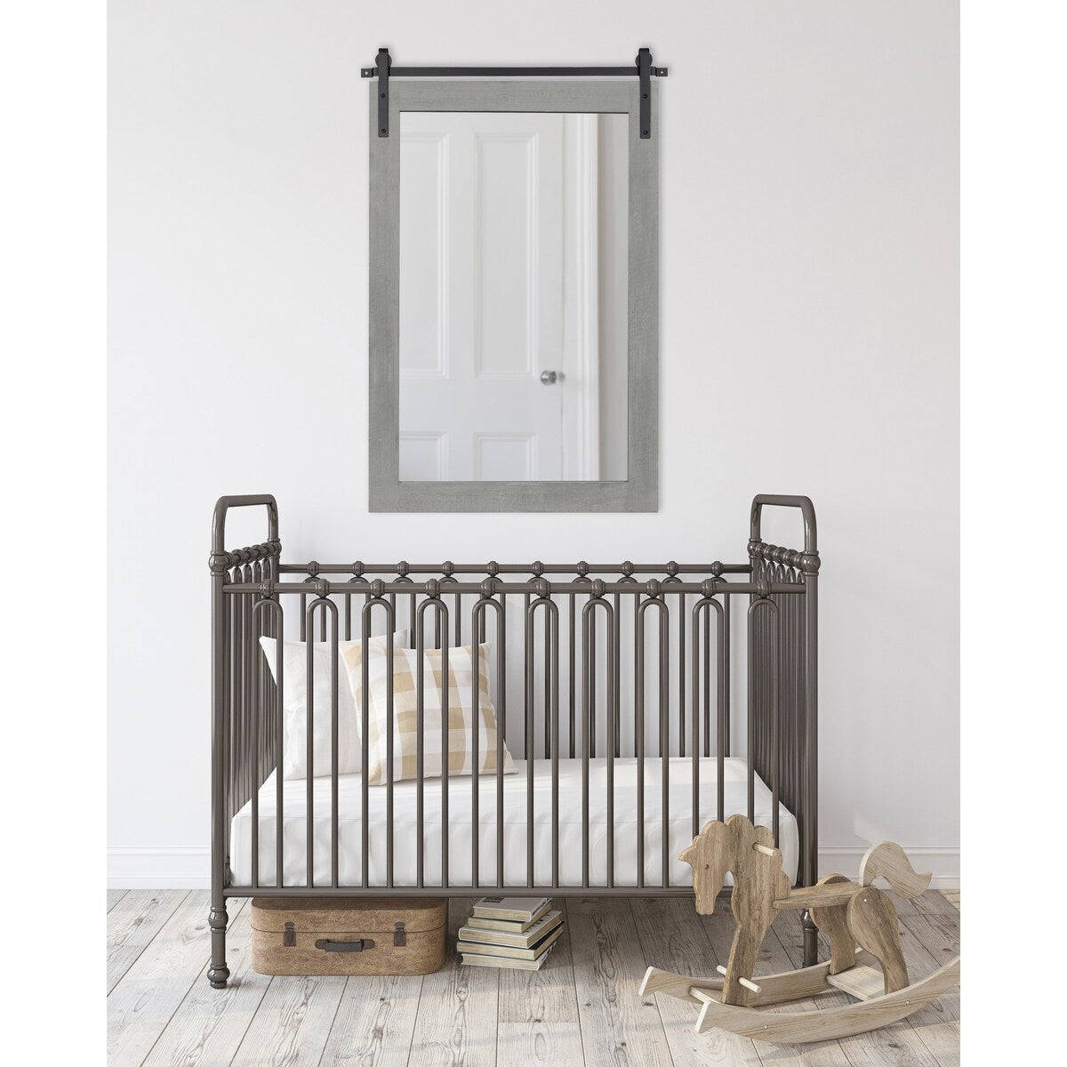 Kate and Laurel Cates Miroir mural rectangulaire rustique