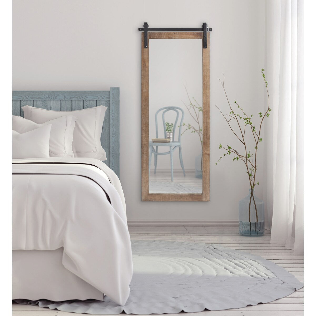 Kate and Laurel Cates Miroir mural rectangulaire rustique