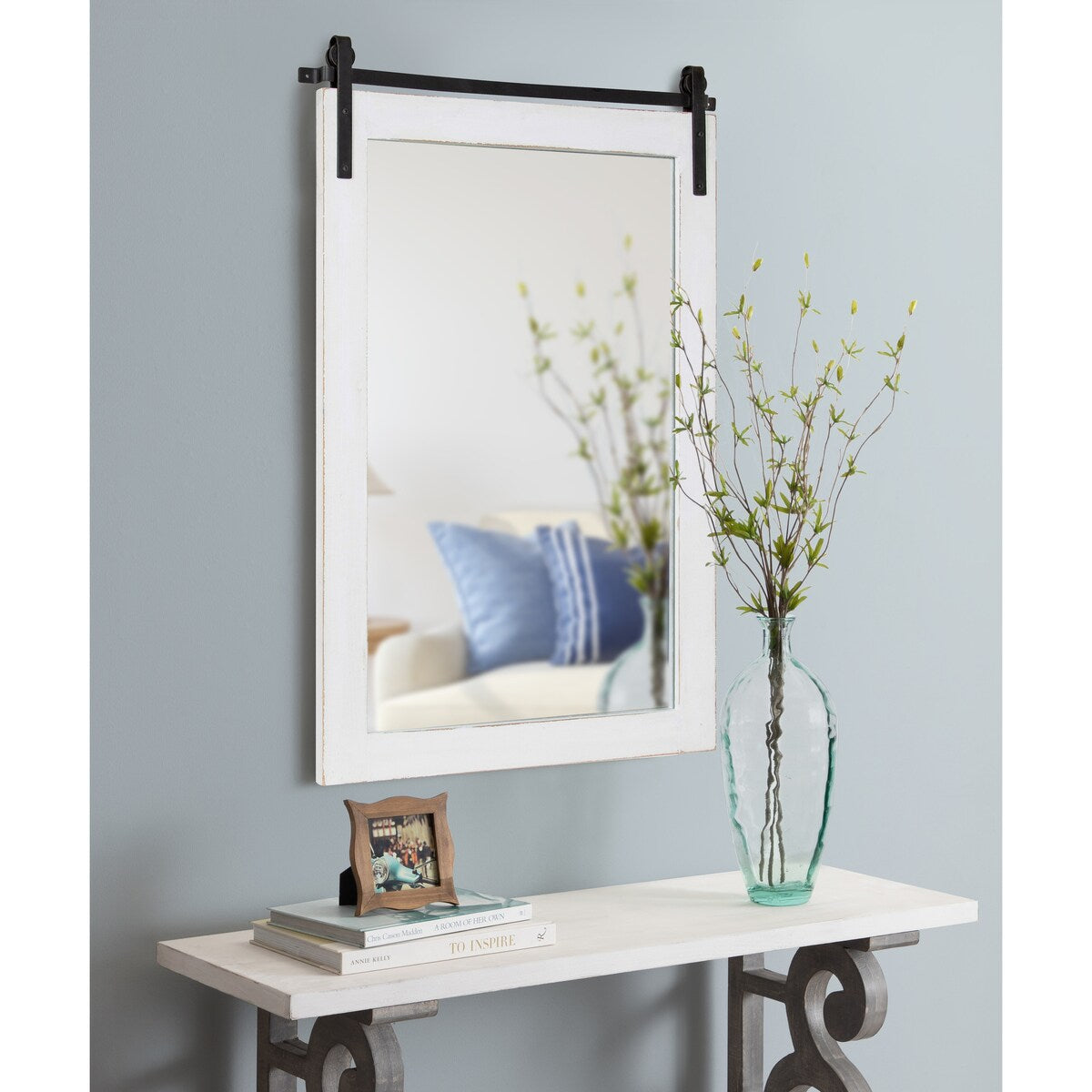 Kate and Laurel Cates Miroir mural rectangulaire rustique