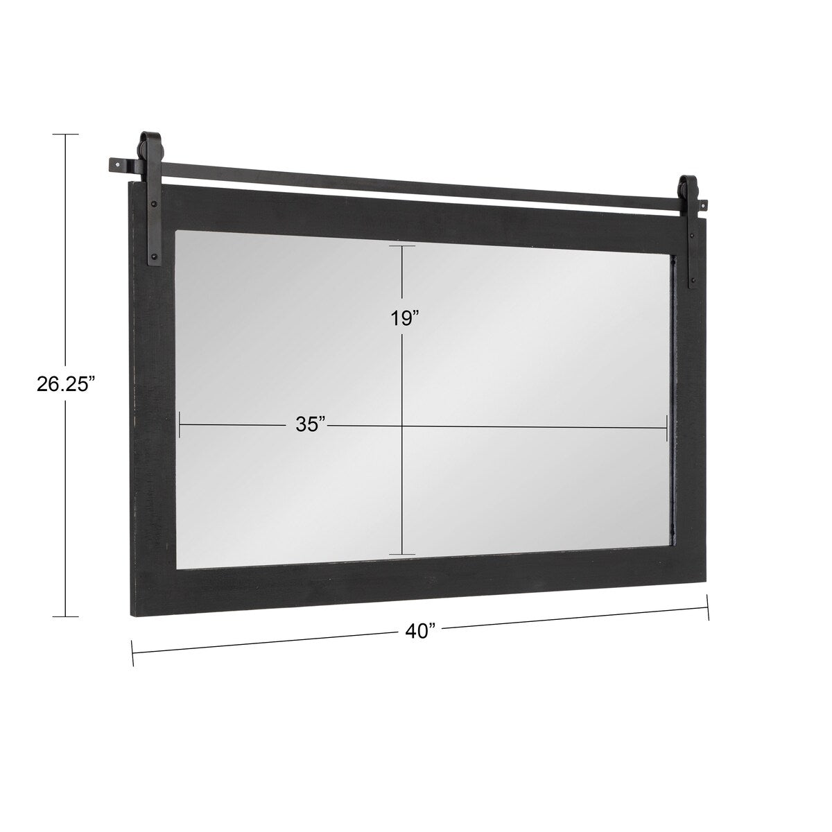 Kate and Laurel Cates Miroir mural rectangulaire rustique