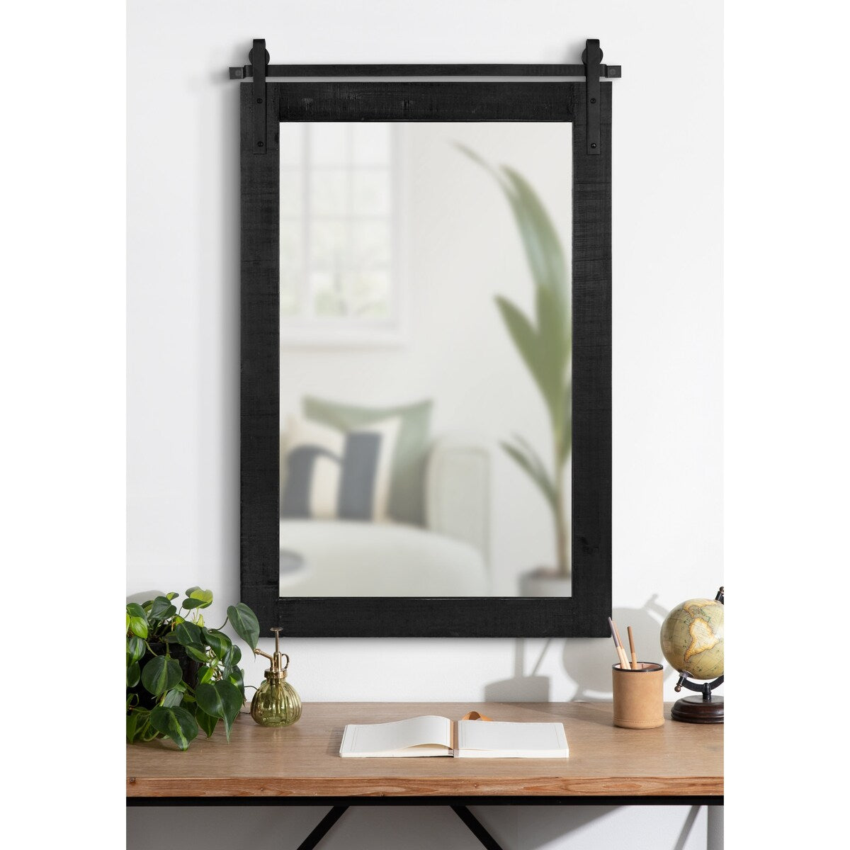 Kate and Laurel Cates Miroir mural rectangulaire rustique