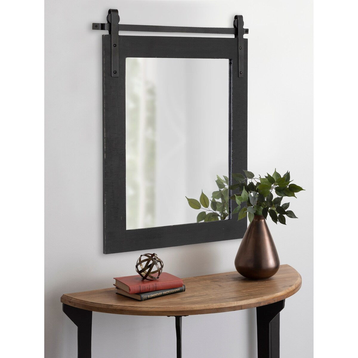 Kate and Laurel Cates Miroir mural rectangulaire rustique