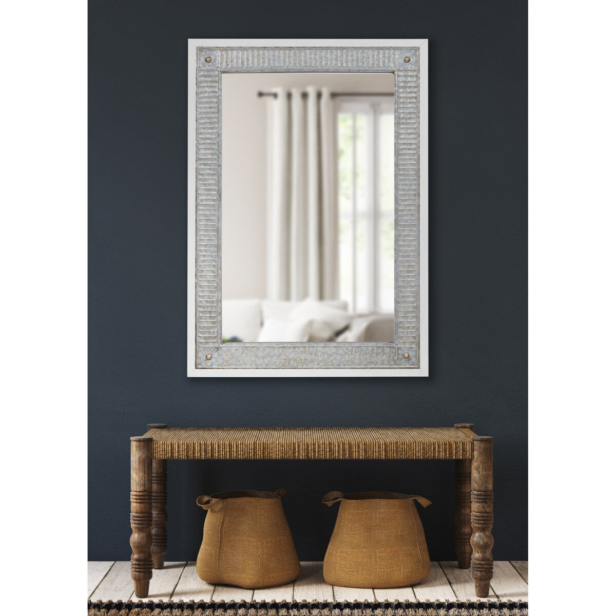 Miroir mural en bois et métal Deely de Kate and Laurel