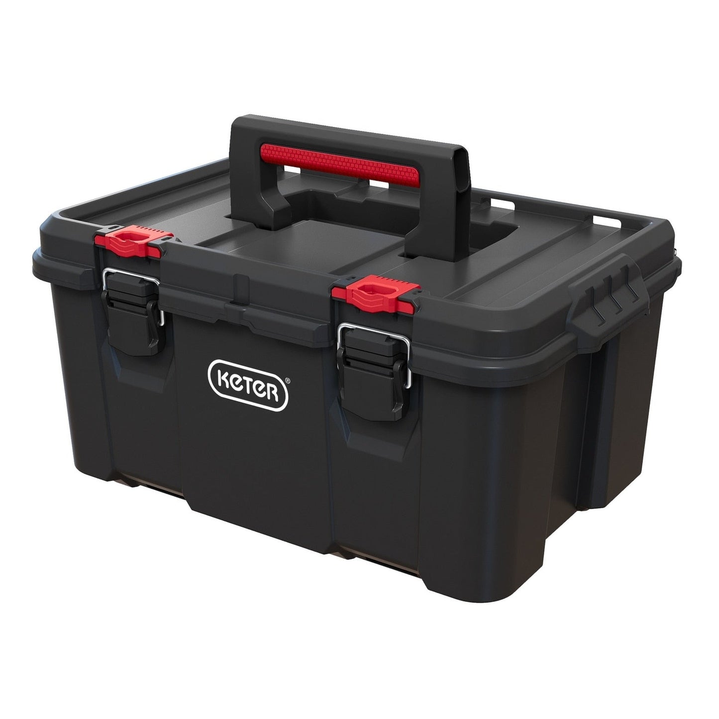 Keter Stack-n-Roll, système modulaire de rangement et d'organisation d'outils sur roulettes, 3 pièces, en résine durable.