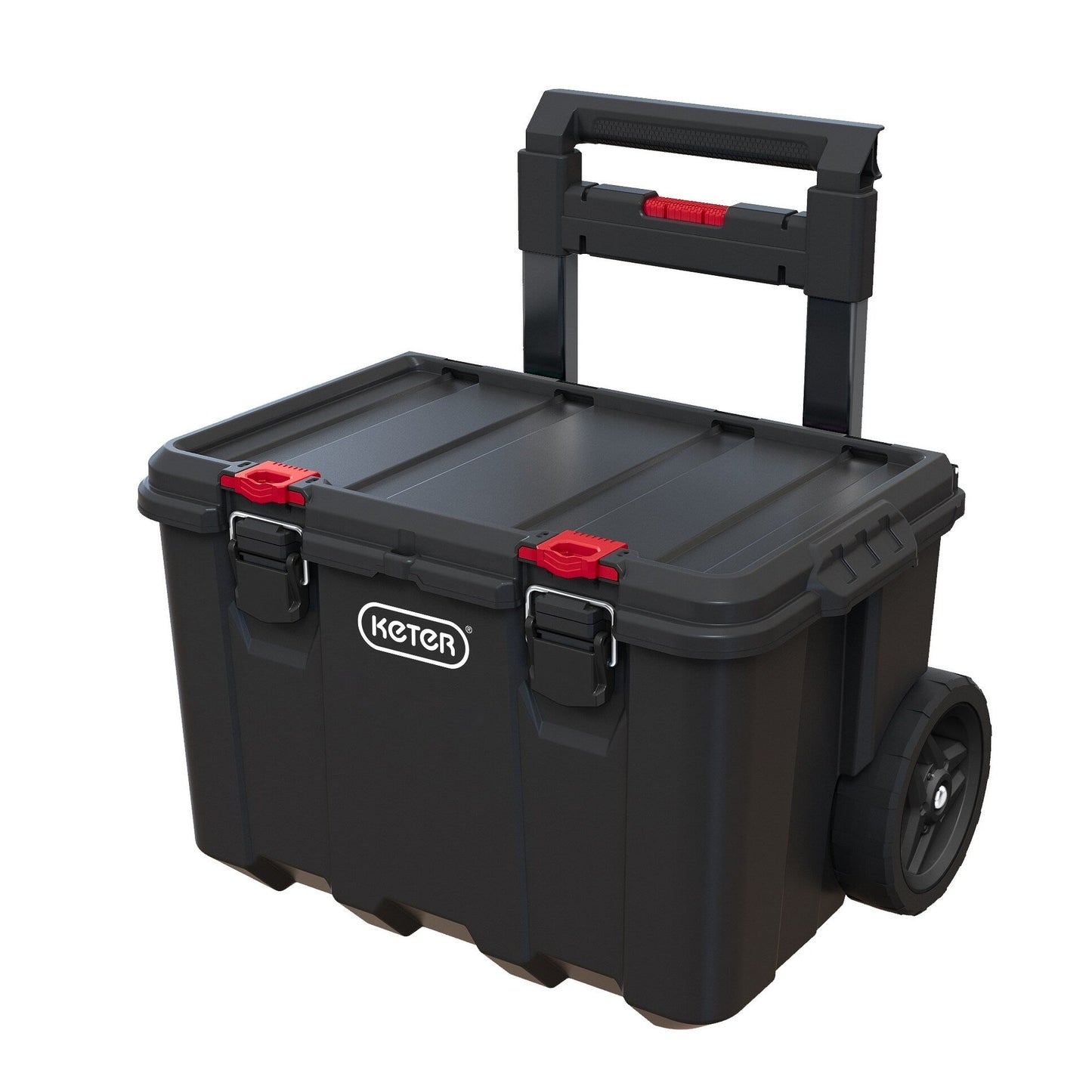 Keter Stack-n-Roll, système modulaire de rangement et d'organisation d'outils sur roulettes, 3 pièces, en résine durable.