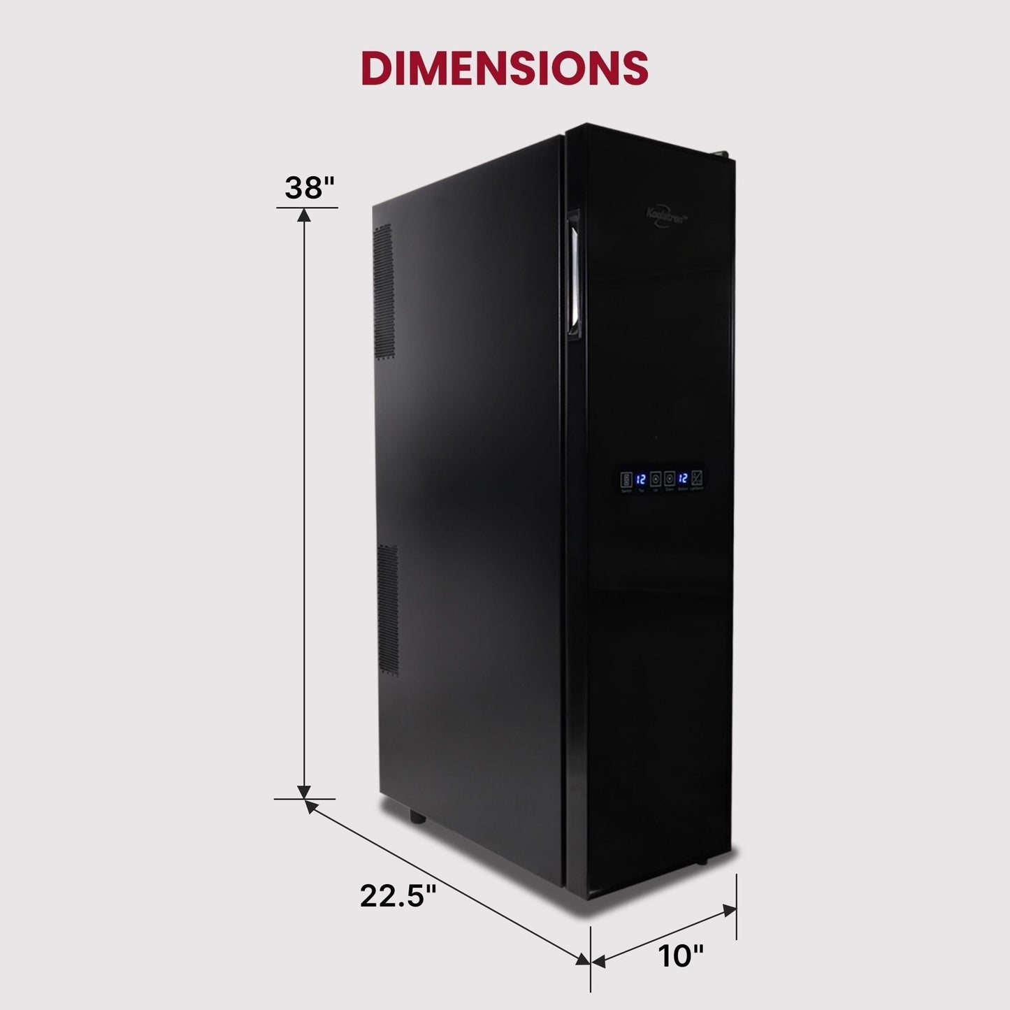 Cave à vin Koolatron 18 bouteilles, modèle Slim, double zone, réfrigérateur à vin indépendant