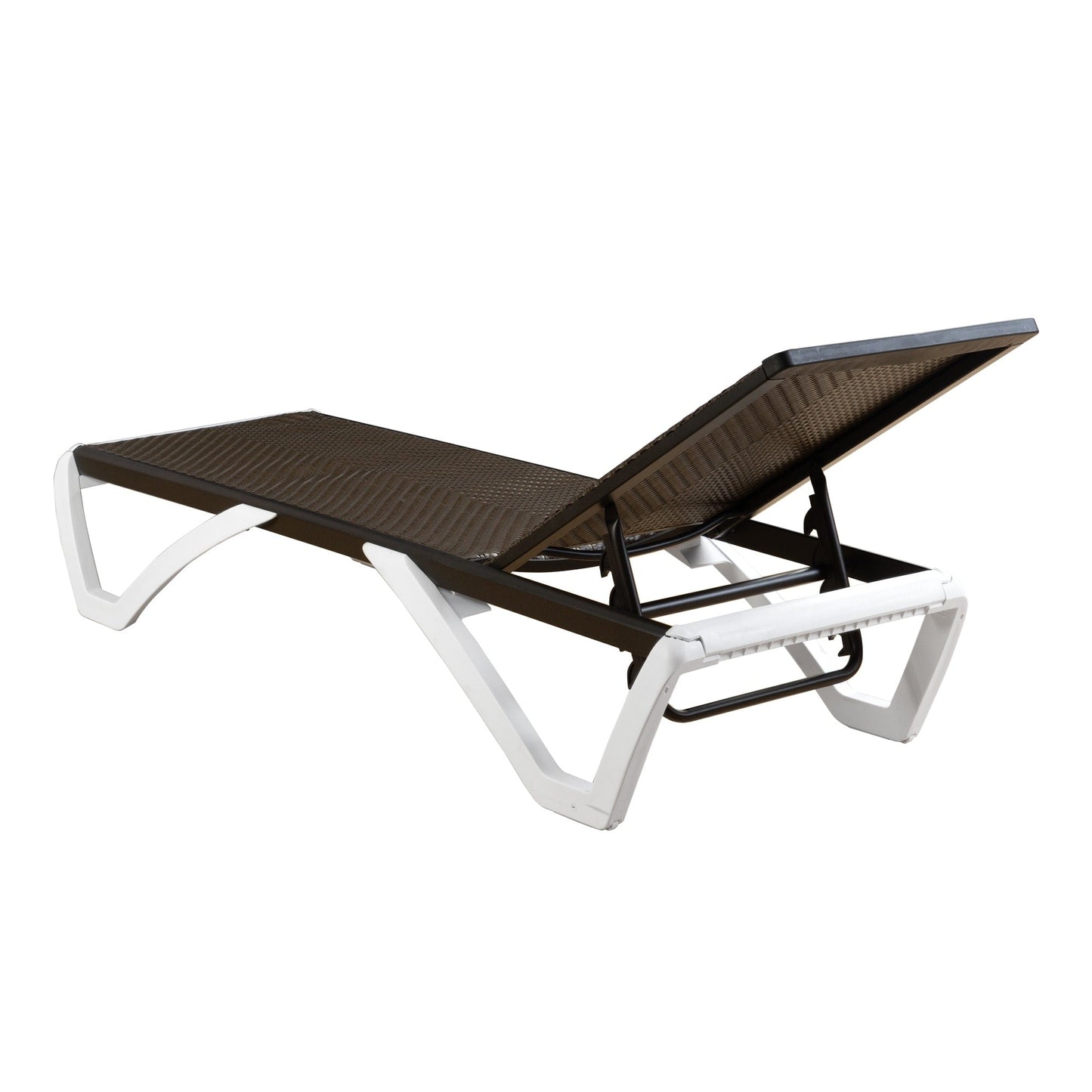 Chaise longue de jardin inclinable et réglable Kozyard Alan, entièrement en aluminium et pieds en résine de polypropylène.