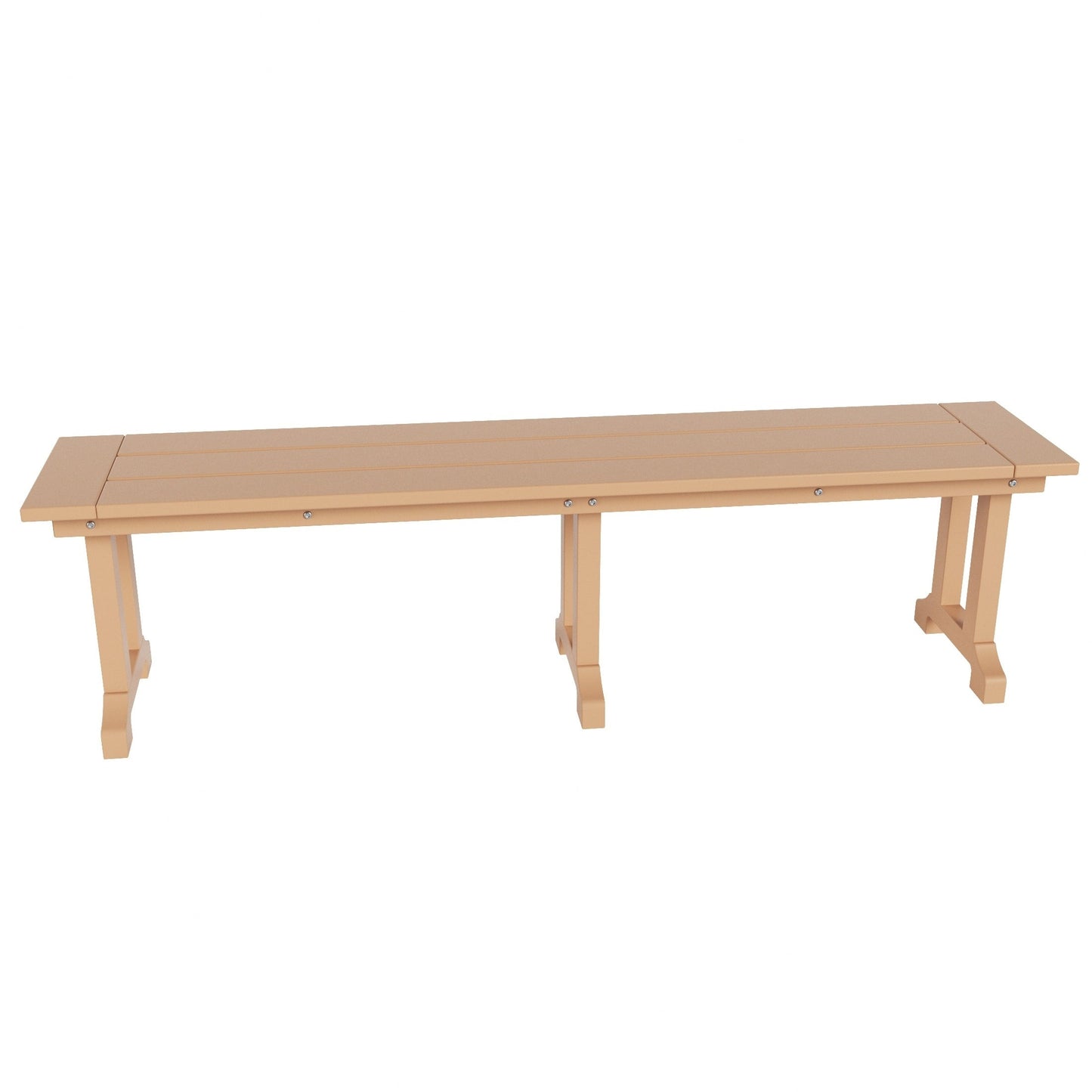 Banc de patio extérieur Polytrends Laguna en HDPE, résistant aux intempéries, 65 pouces