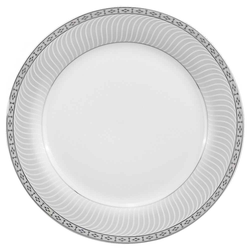 Service de table en porcelaine Lorren Home Trends, 57 pièces, avec accents argentés