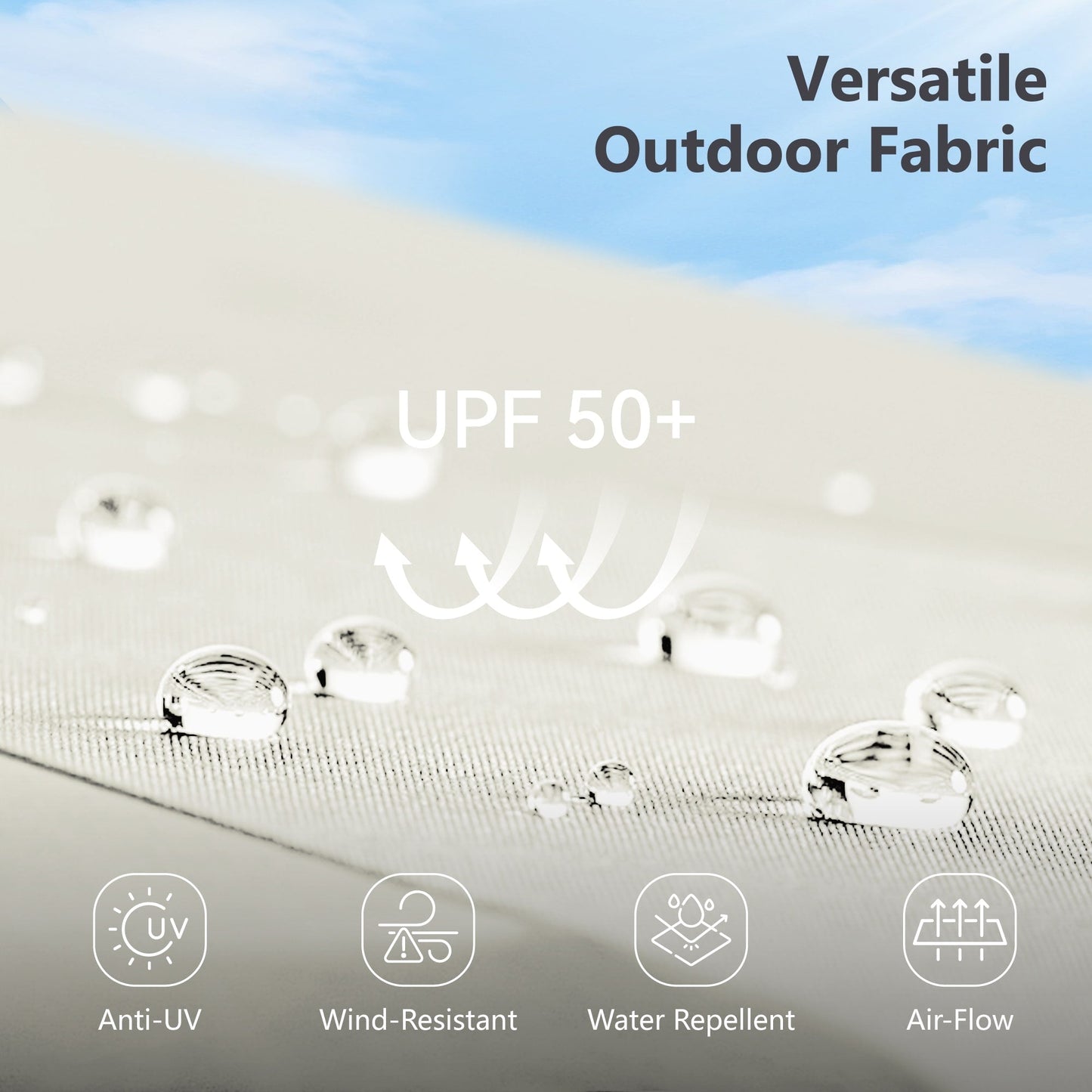 MAISON ARTS Parasol de terrasse double face extra large de 4,5 m avec socle inclus