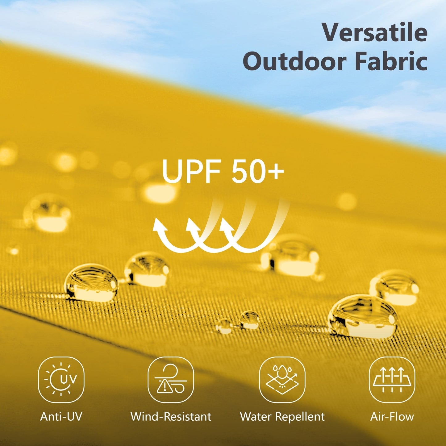 MAISON ARTS Parasol de terrasse double face extra large de 4,5 m avec socle inclus