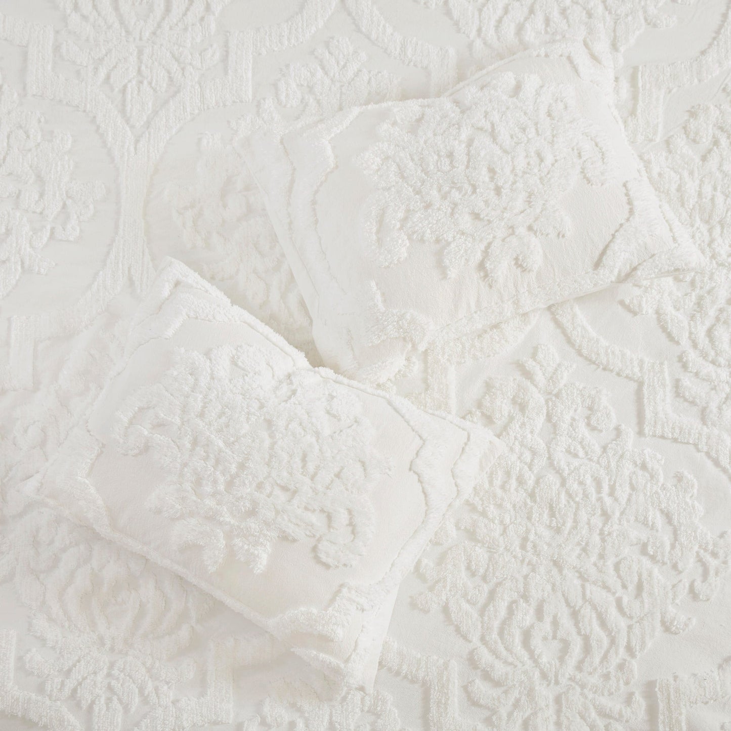 Ensemble de couette en damassé de chenille de coton matelassé Madison Park Aeriela