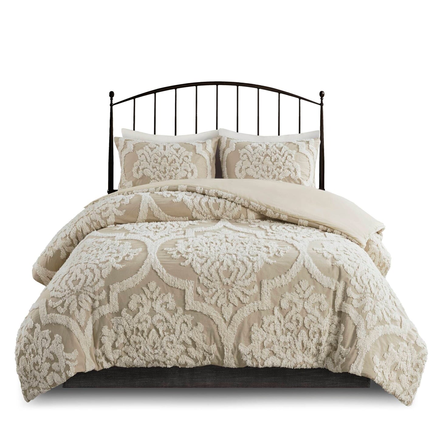 Ensemble de couette en damassé de chenille de coton matelassé Madison Park Aeriela