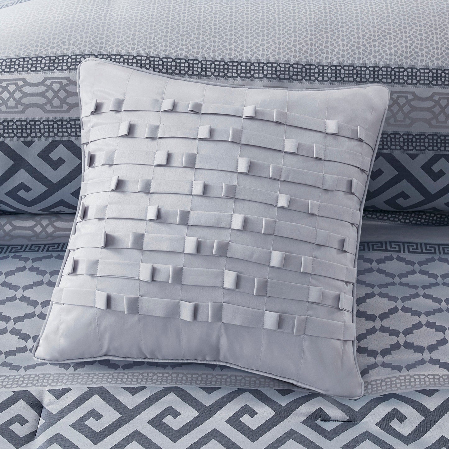 Ensemble de couette géométrique jacquard Christian de Madison Park, 7 pièces