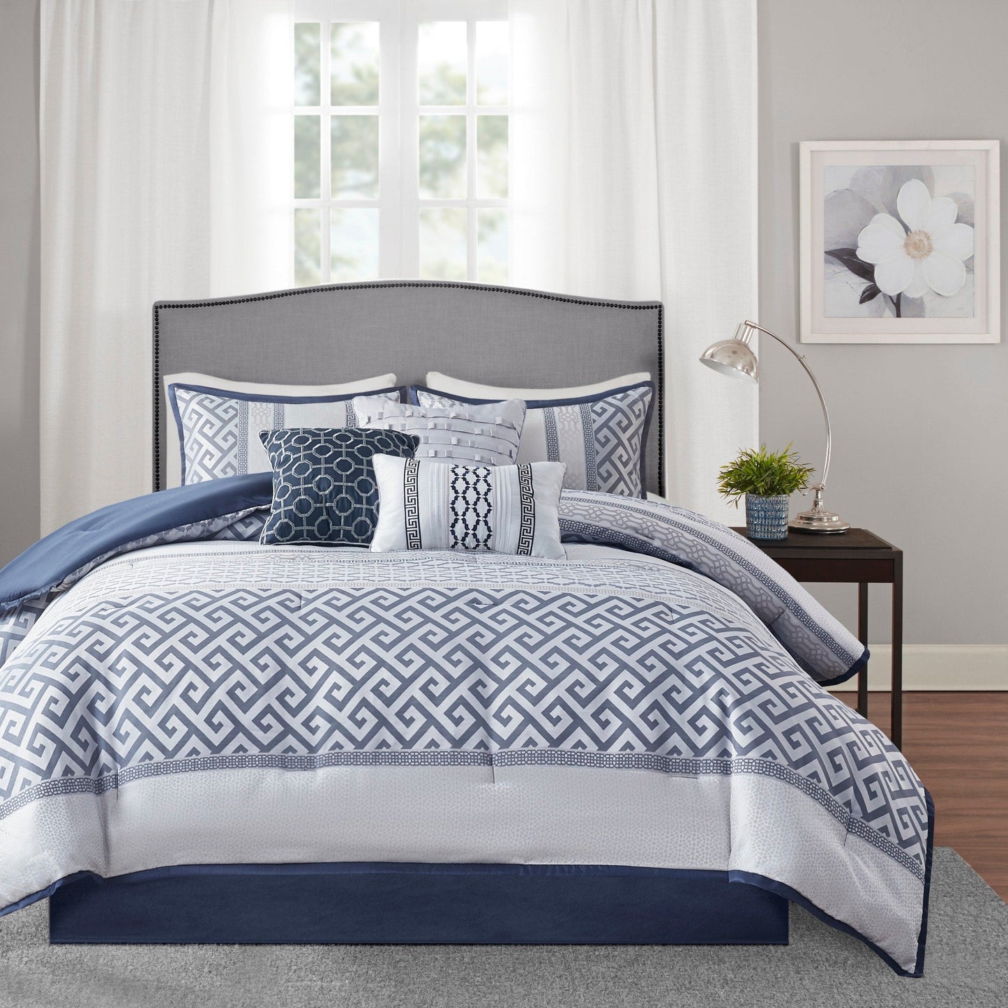 Ensemble de couette géométrique jacquard Christian de Madison Park, 7 pièces