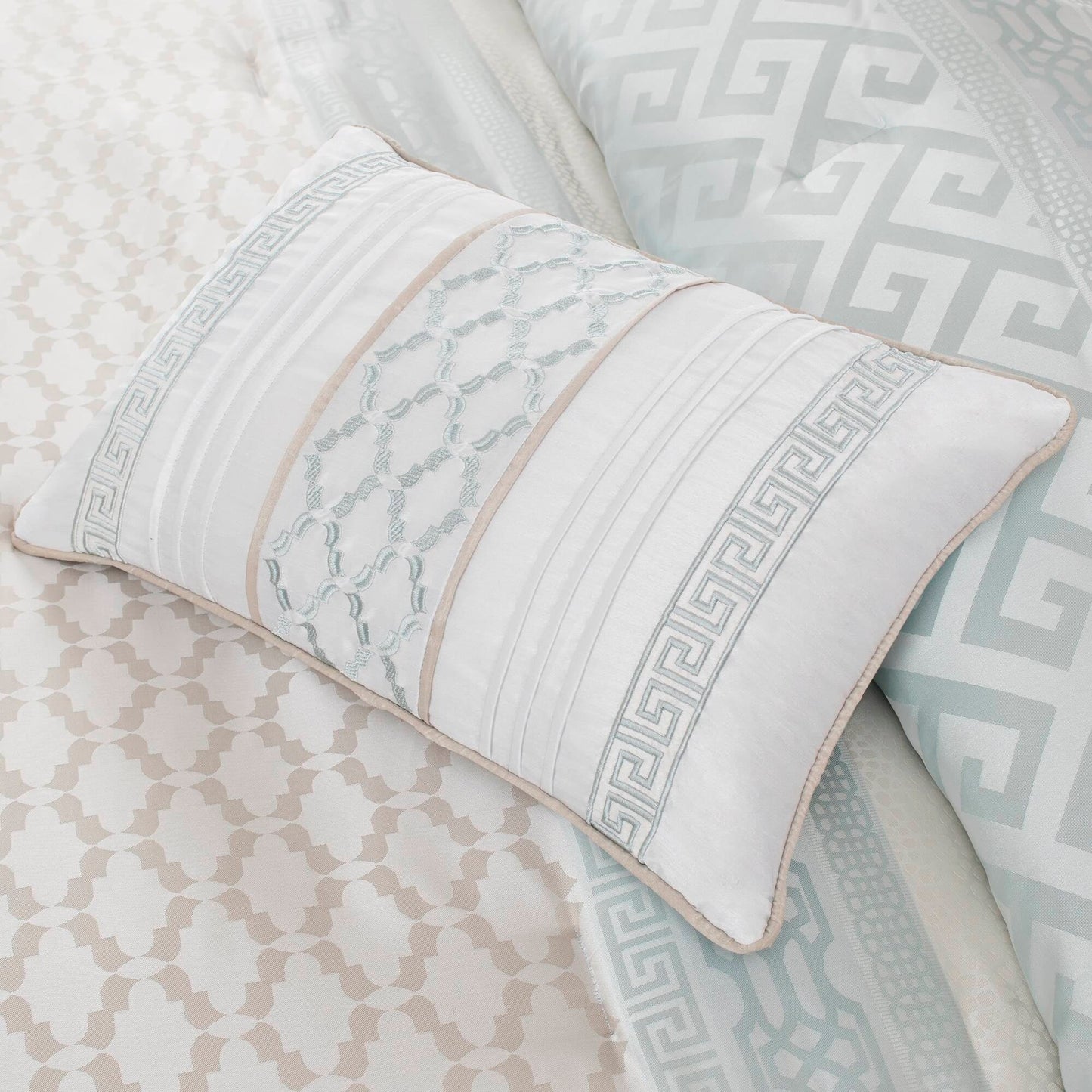 Ensemble de couette géométrique jacquard Christian de Madison Park, 7 pièces