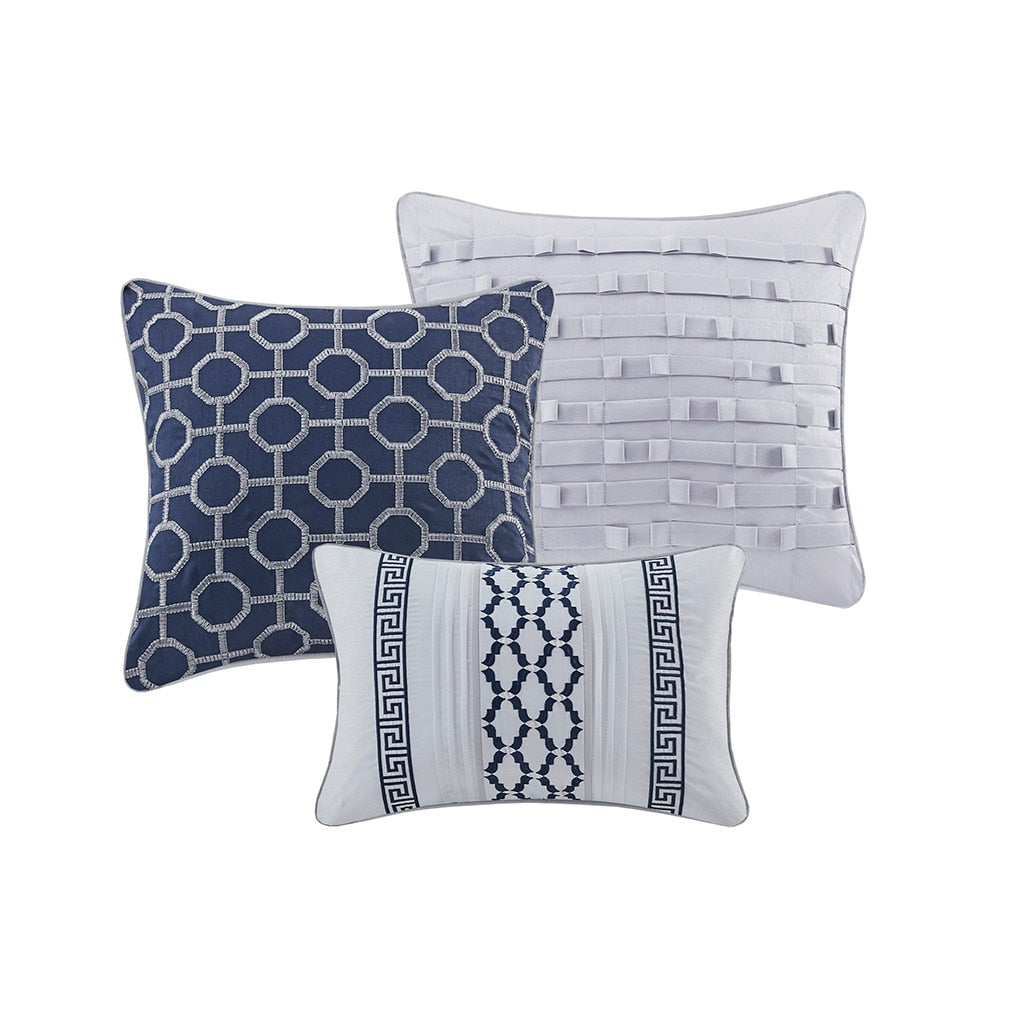 Ensemble de couette géométrique jacquard Christian de Madison Park, 7 pièces