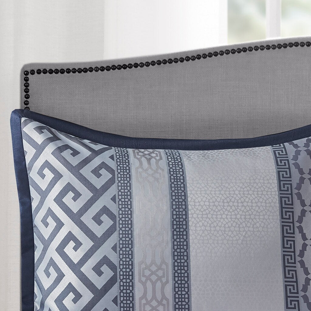 Ensemble de couette géométrique jacquard Christian de Madison Park, 7 pièces