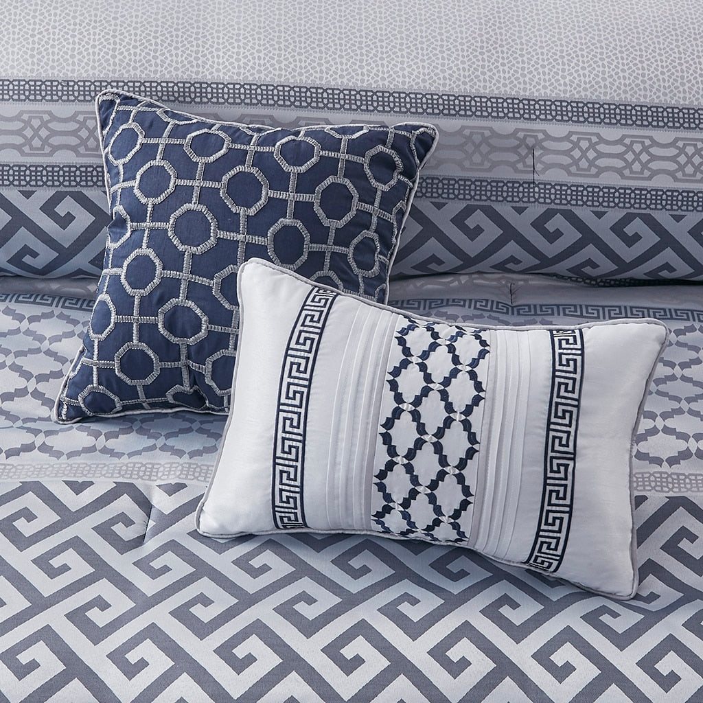 Ensemble de couette géométrique jacquard Christian de Madison Park, 7 pièces